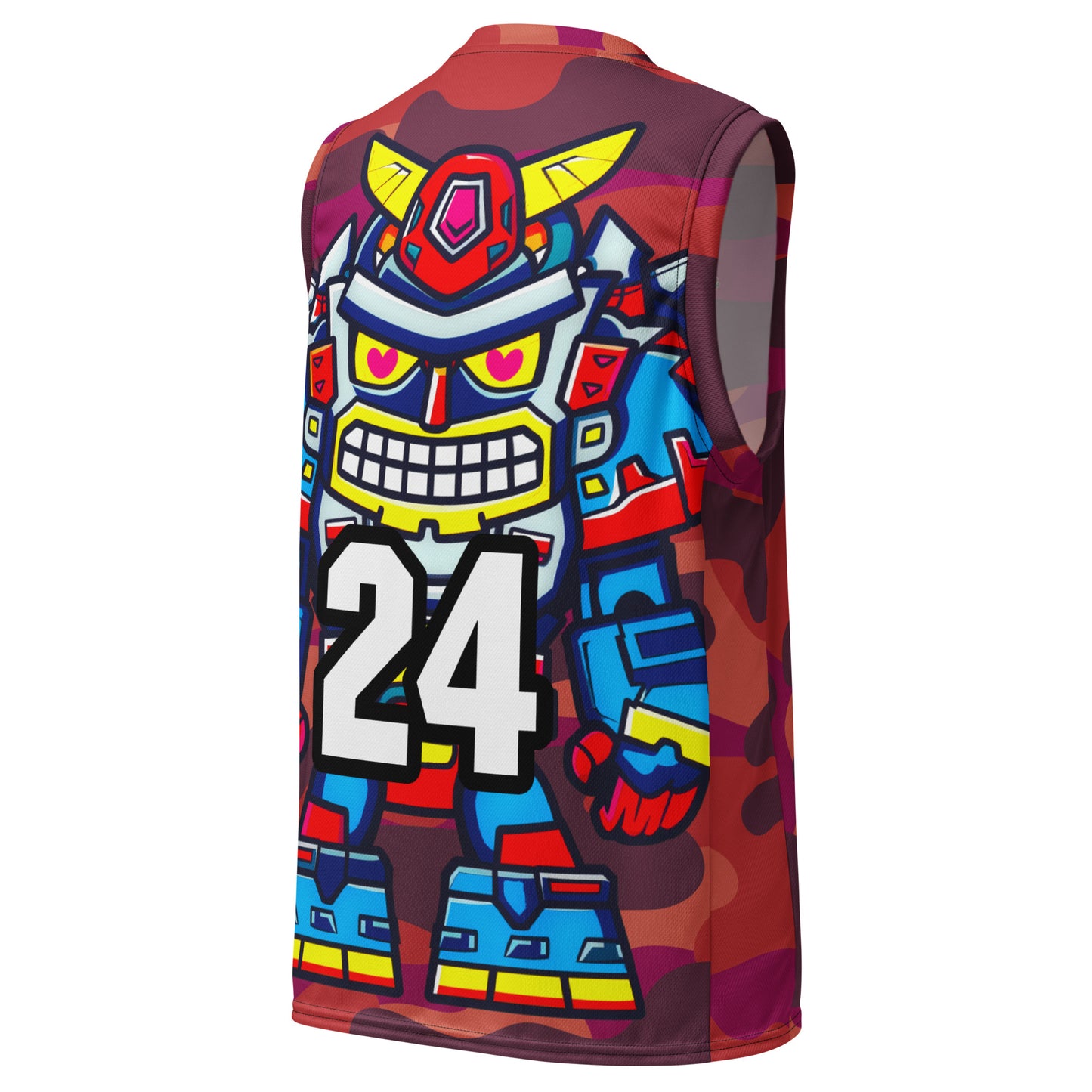 Robo Ranger - Recycled unisex basketball jersey - Inferno Camo