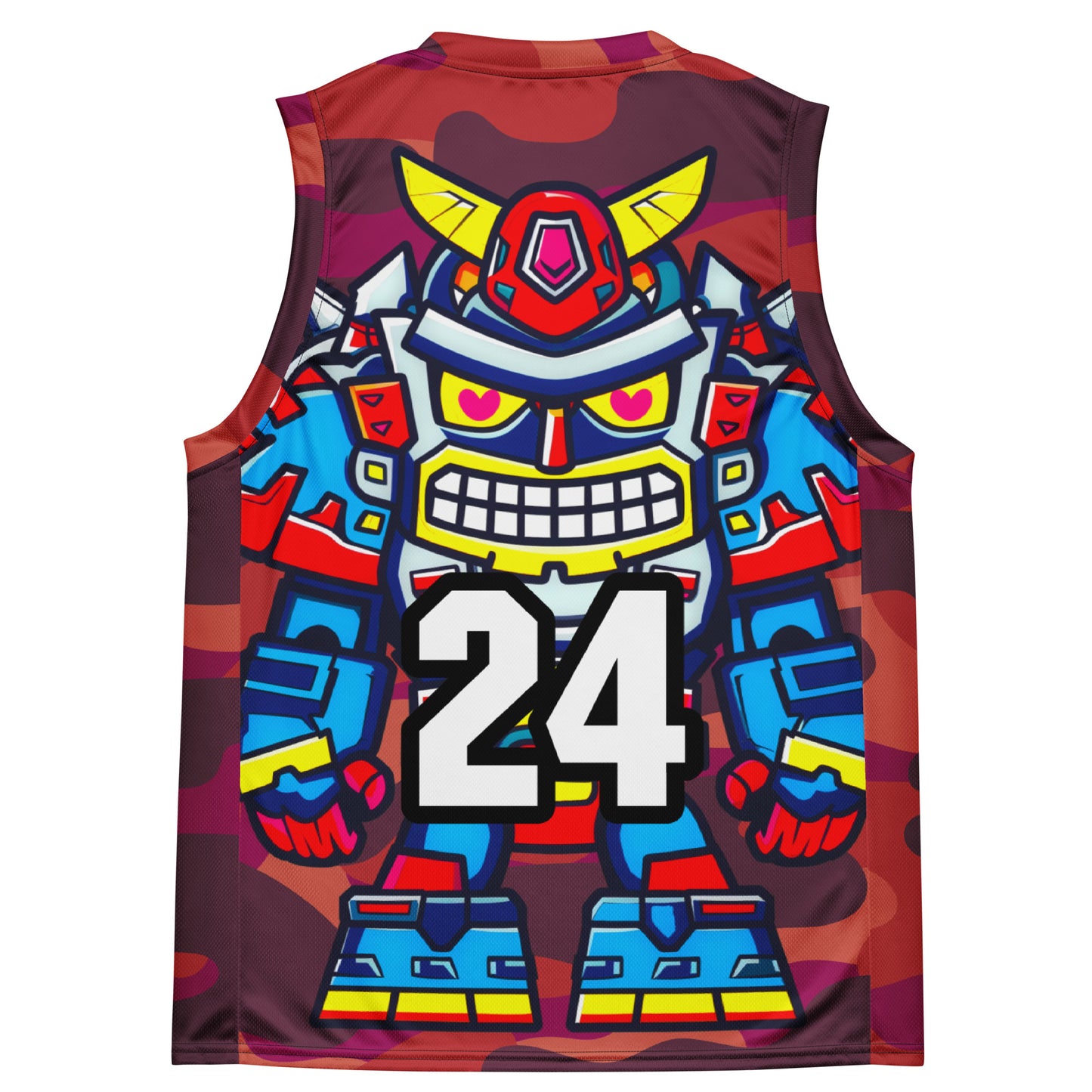 Robo Ranger - Recycled unisex basketball jersey - Inferno Camo