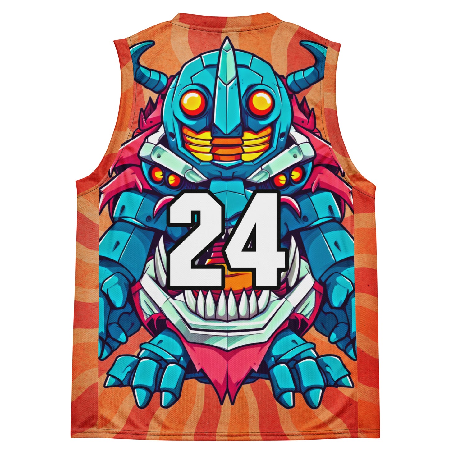 Rex the Reactor Watcher - Recycled unisex basketball jersey - Solar Flare