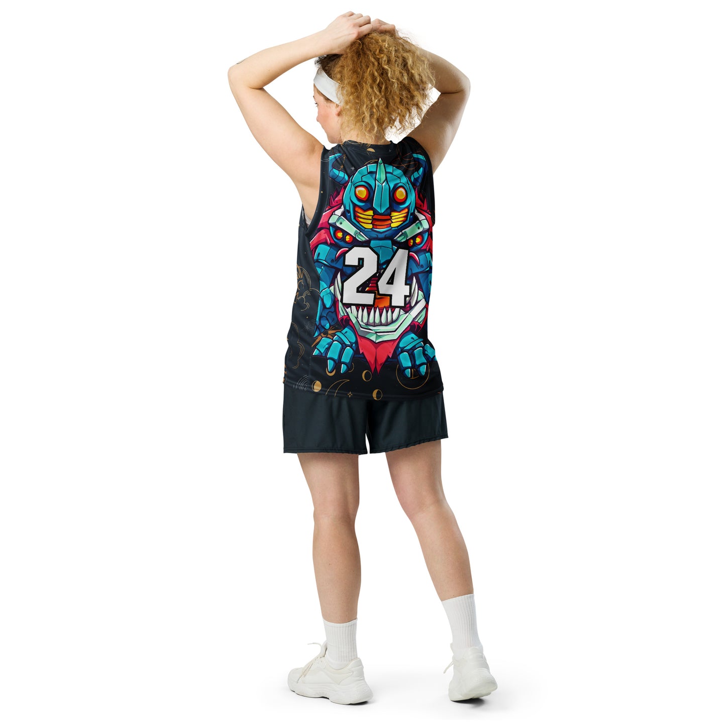 Rex the Reactor Watcher - Recycled unisex basketball jersey - Starry Odyssey Colorway