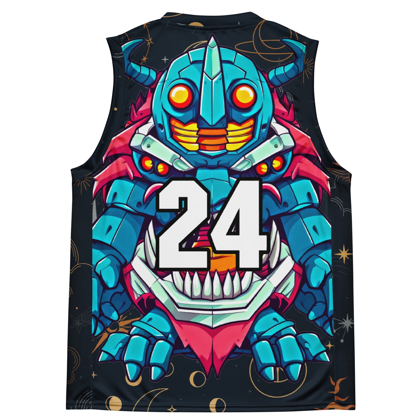 Rex the Reactor Watcher - Recycled unisex basketball jersey - Starry Odyssey Colorway