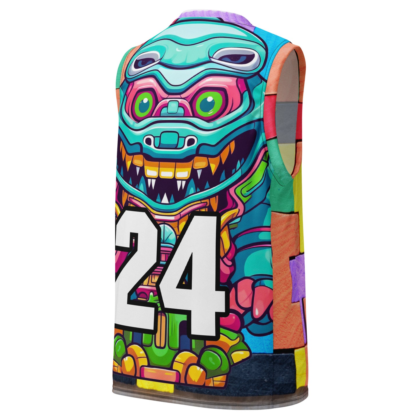 Astro Protector - Recycled unisex basketball jersey - Block Fusion Colorway