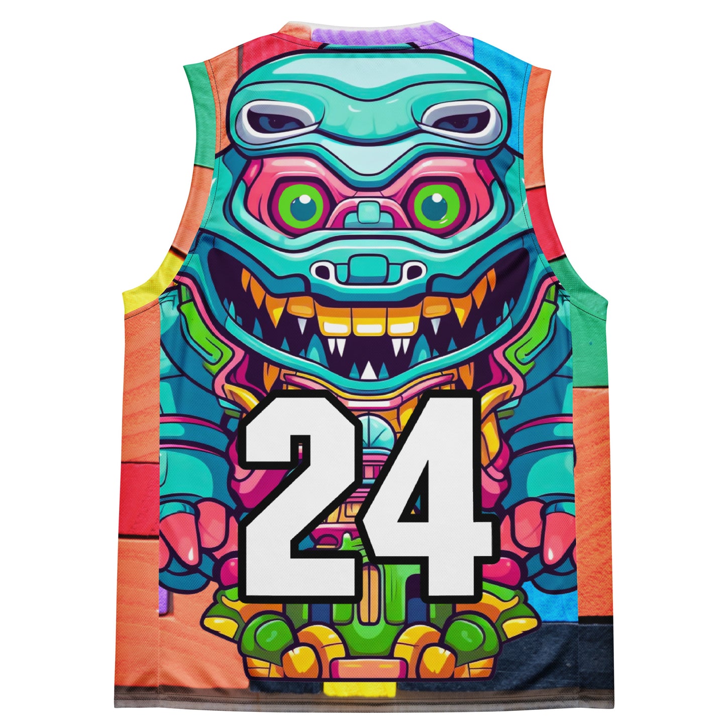 Astro Protector - Recycled unisex basketball jersey - Block Fusion Colorway