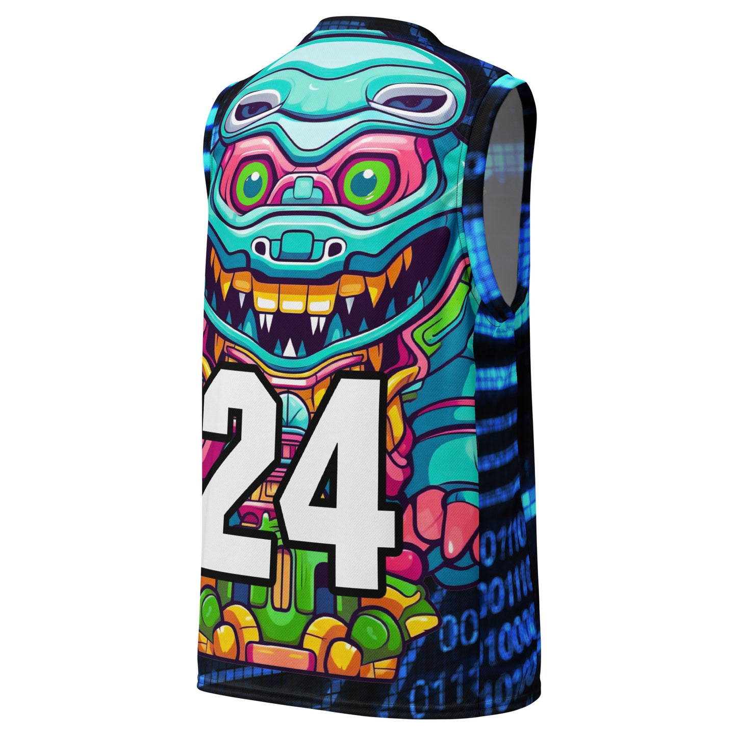 Astro Protector - Recycled unisex basketball jersey - Digital Pulse Colorway