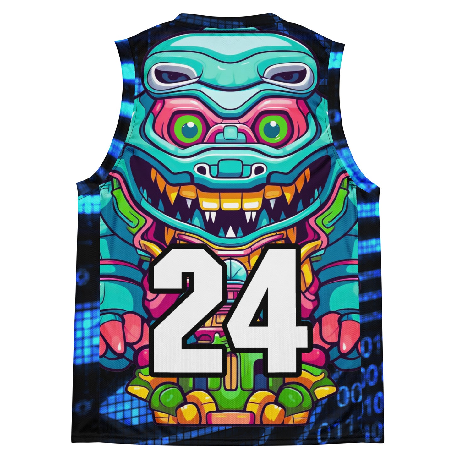 Astro Protector - Recycled unisex basketball jersey - Digital Pulse Colorway