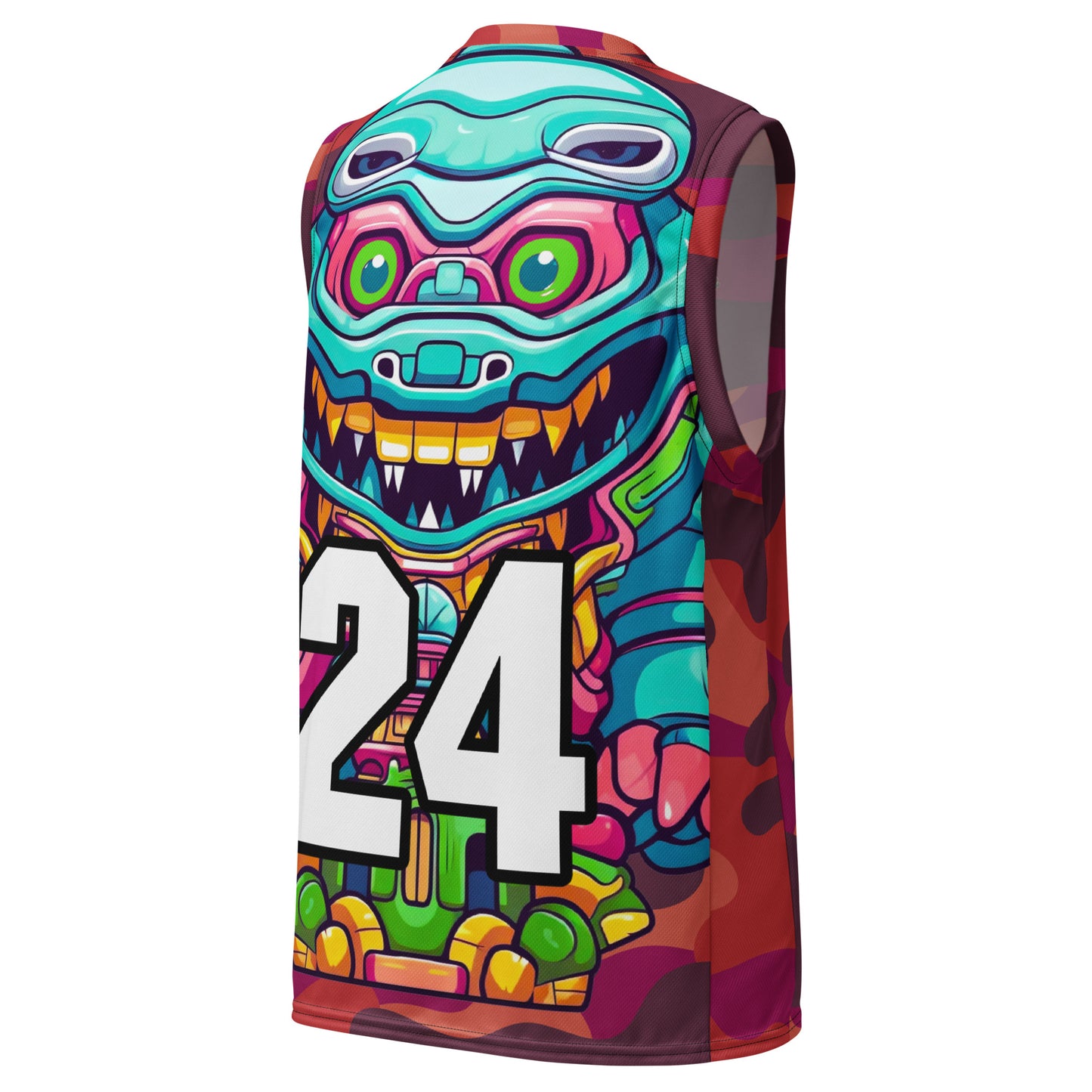 Astro Protector - Recycled unisex basketball jersey - Inferno Camo Colorway