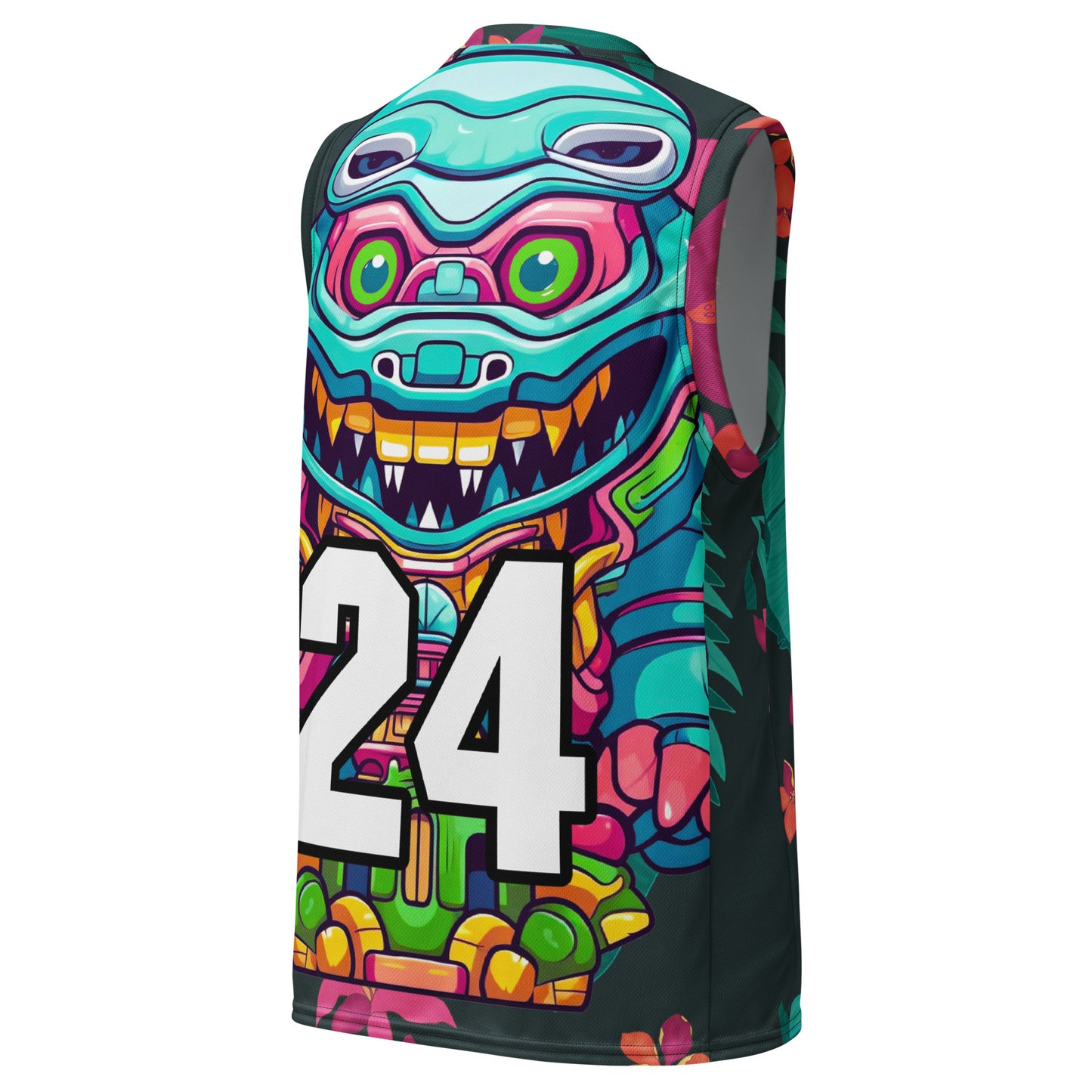 Astro Protector - Recycled unisex basketball jersey - Midnight Jungle Colorway