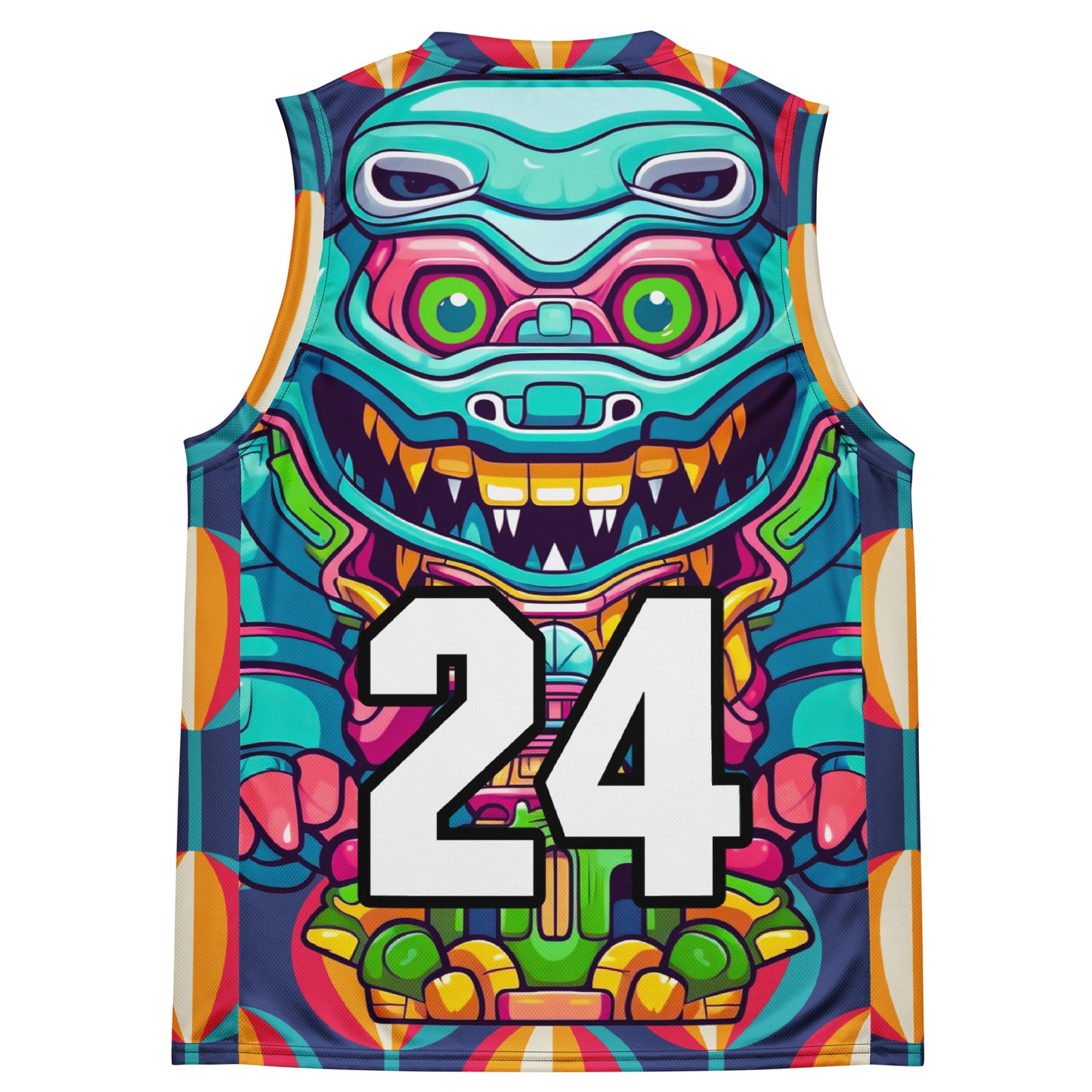 Astro Protector - Recycled unisex basketball jersey - Retro Carnival Colorway