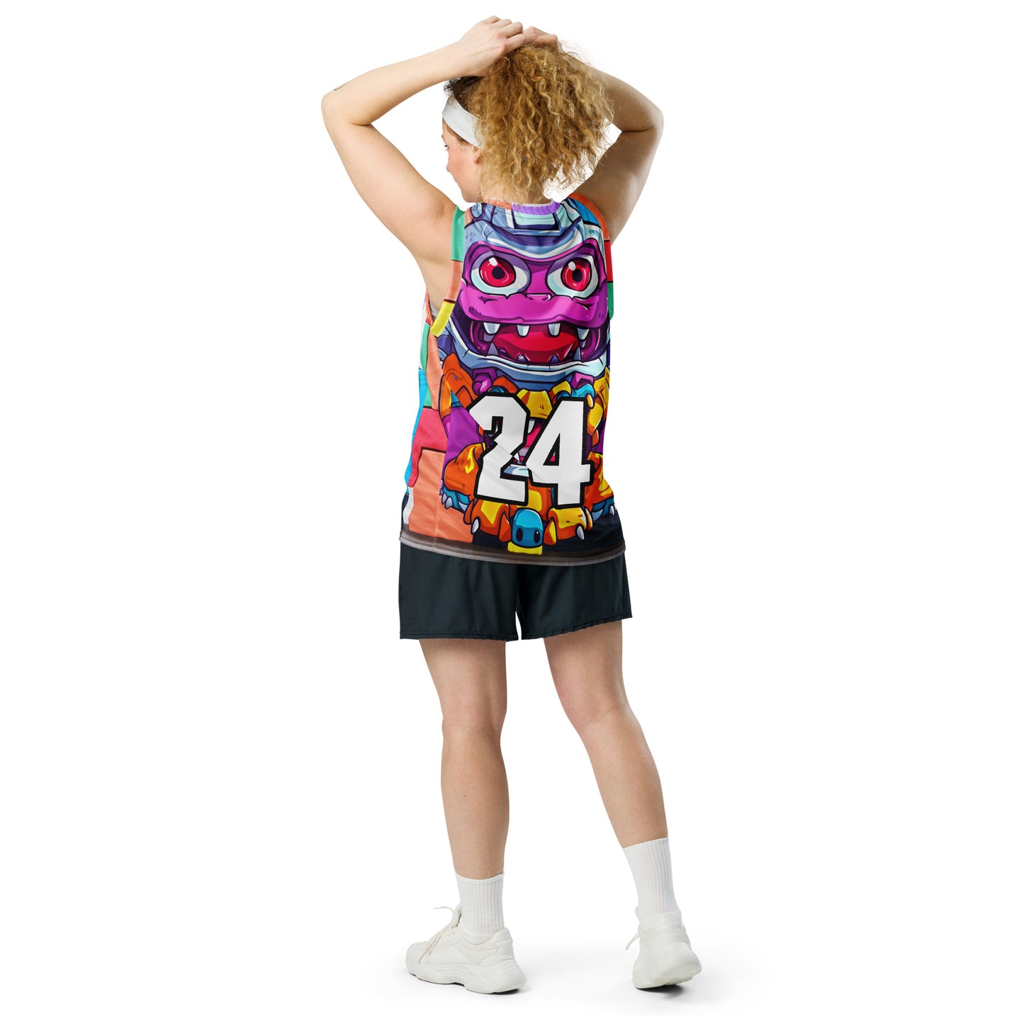 Cyber Critter - Recycled unisex basketball jersey - Block Fusion Colorway