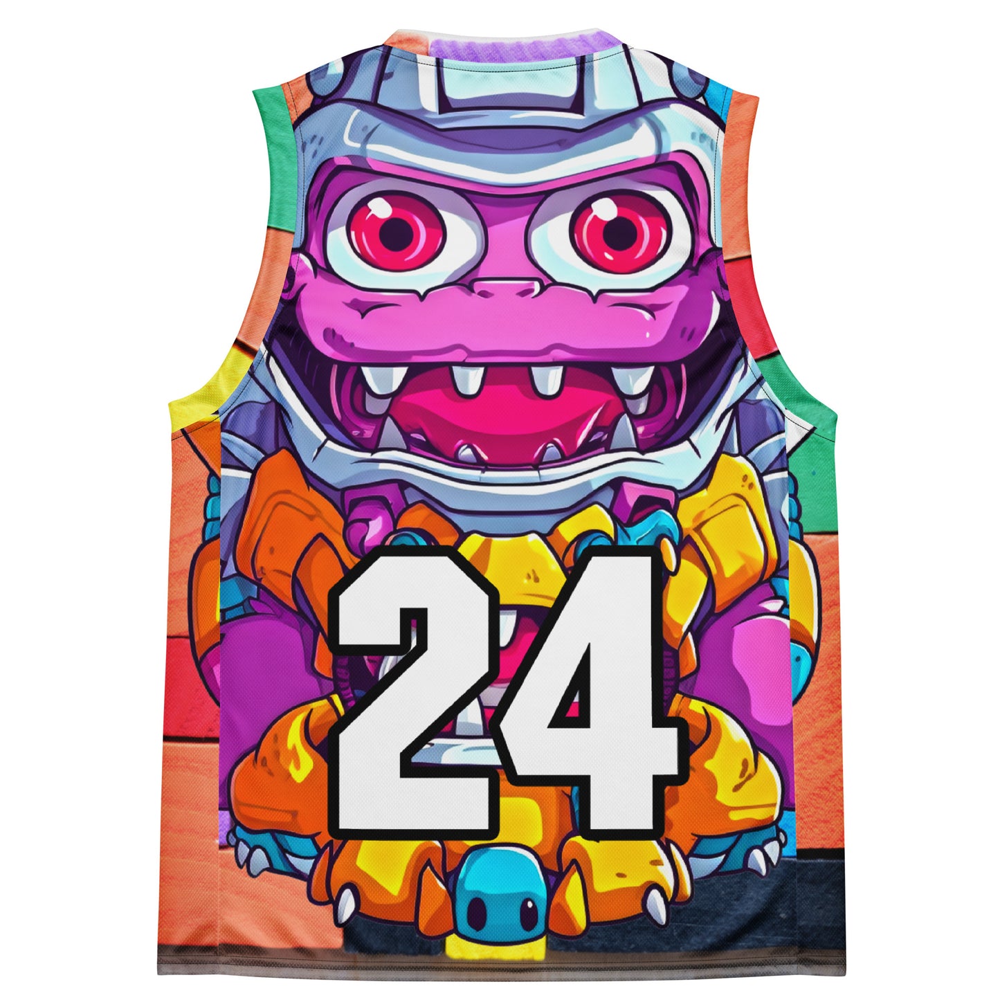 Cyber Critter - Recycled unisex basketball jersey - Block Fusion Colorway