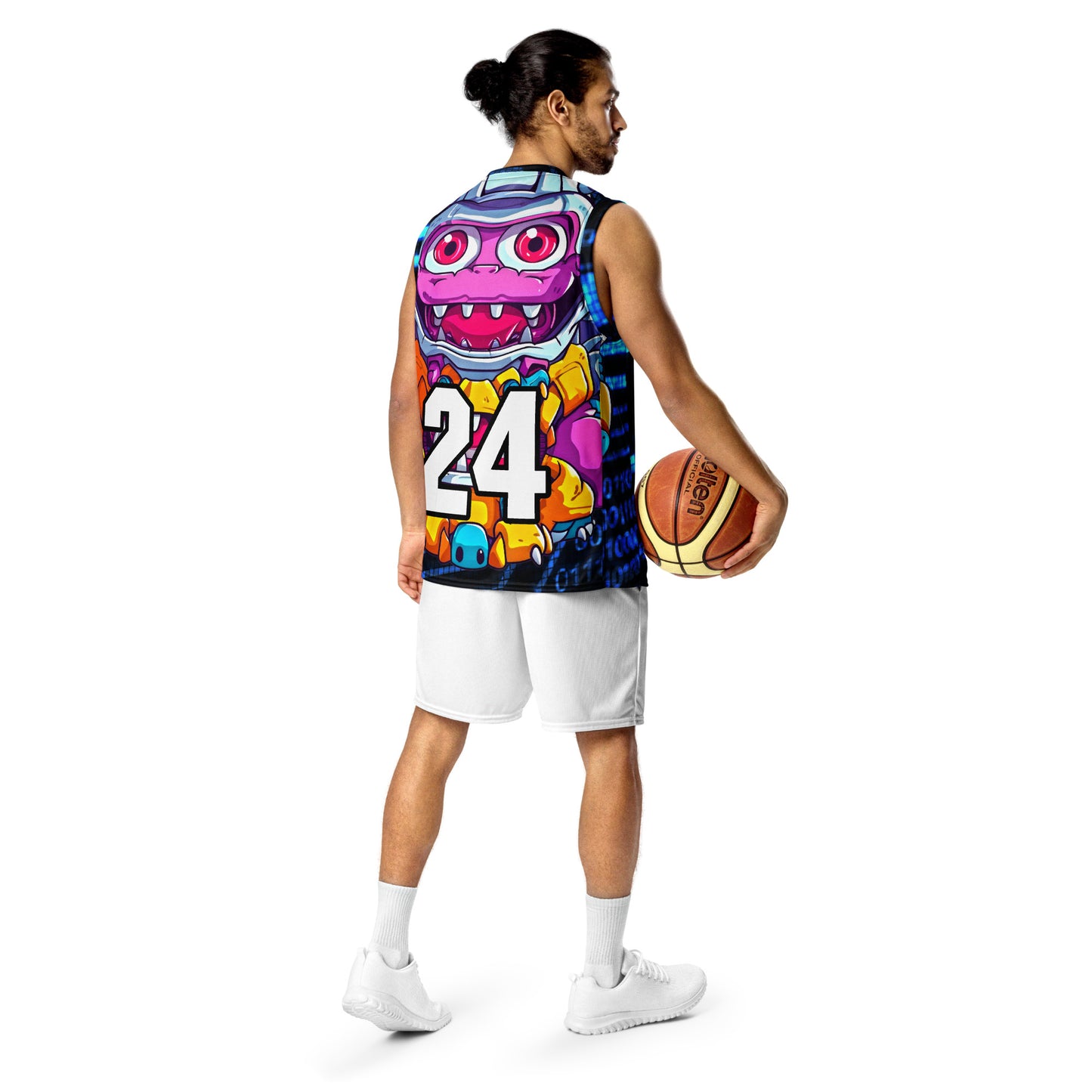 Cyber Critter - Recycled unisex basketball jersey - Digital Pulse Colorway