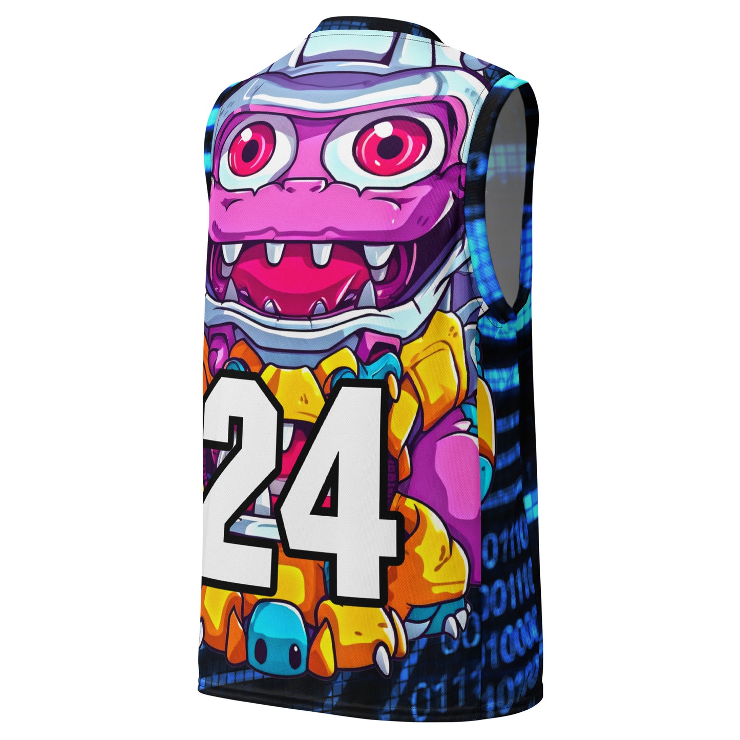 Cyber Critter - Recycled unisex basketball jersey - Digital Pulse Colorway