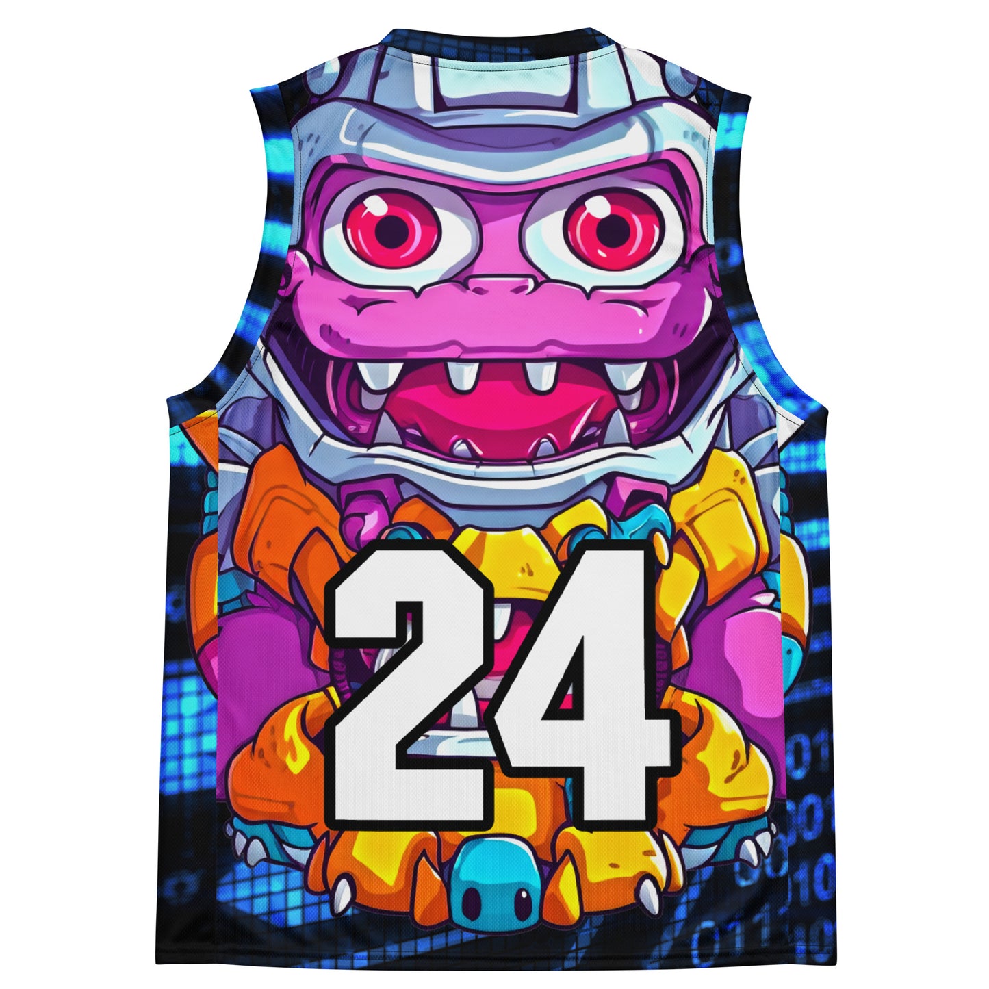 Cyber Critter - Recycled unisex basketball jersey - Digital Pulse Colorway