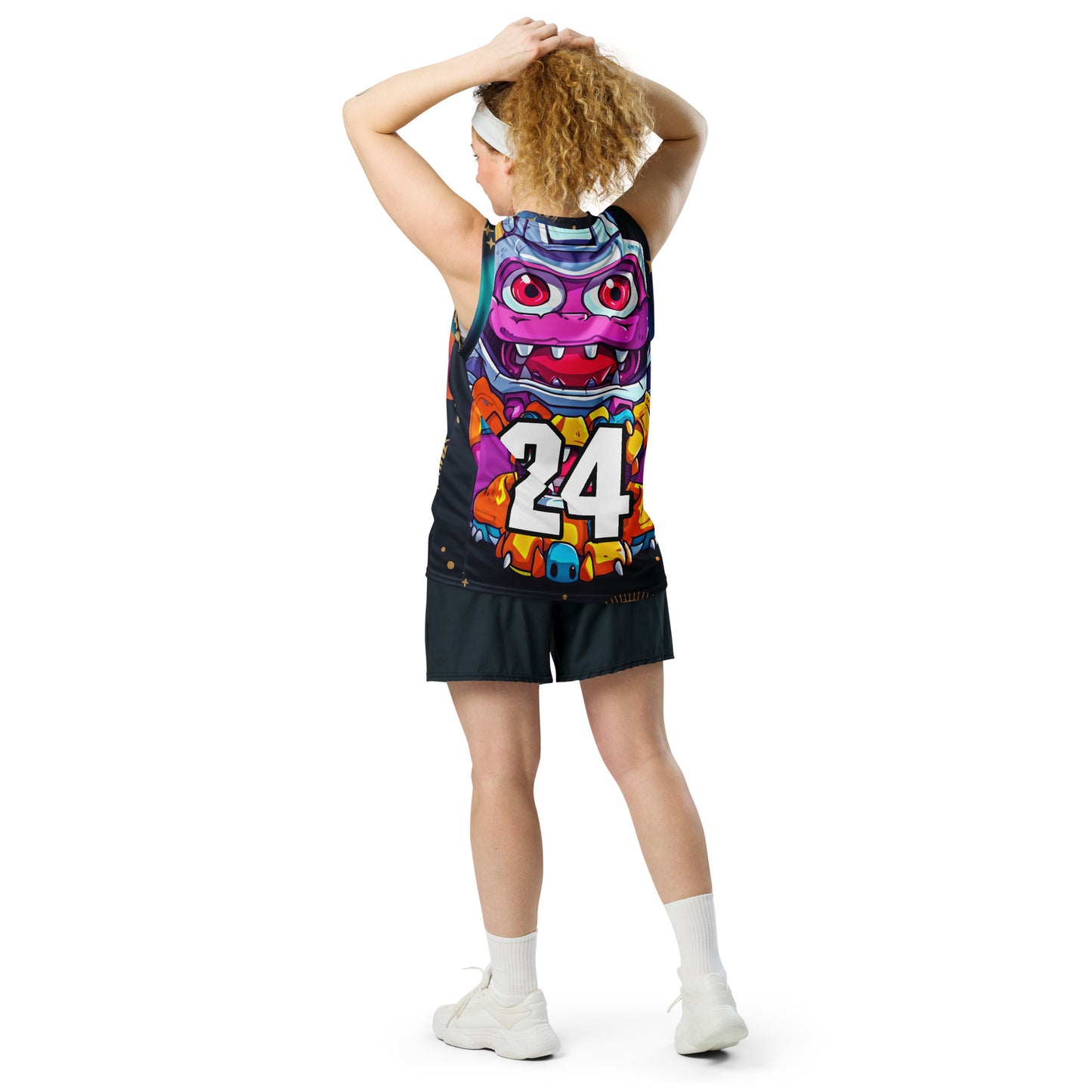 Cyber Critter - Recycled unisex basketball jersey - Nebula Night Colorway