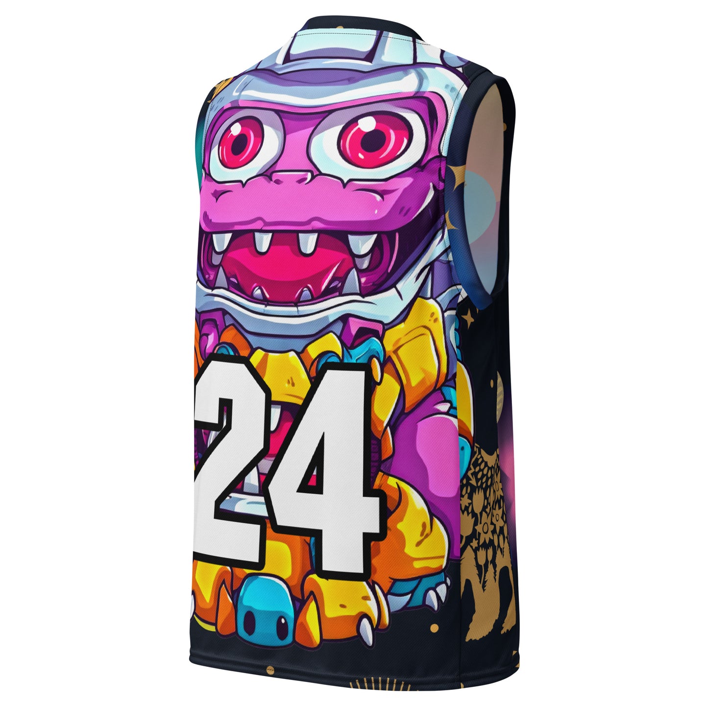 Cyber Critter - Recycled unisex basketball jersey - Nebula Night Colorway