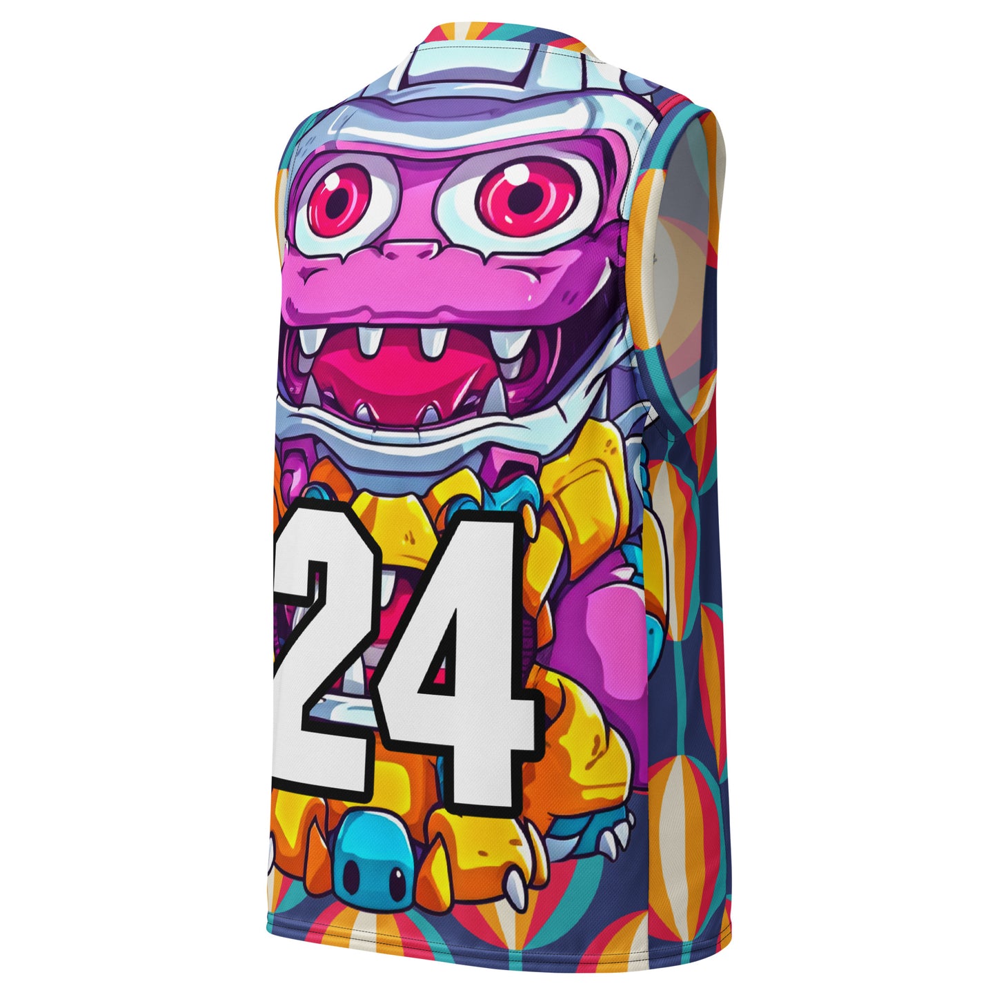 Cyber Critter - Recycled unisex basketball jersey - Retro Carnival Colorway