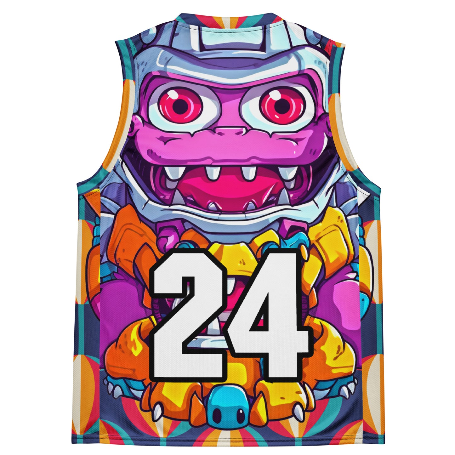 Cyber Critter - Recycled unisex basketball jersey - Retro Carnival Colorway