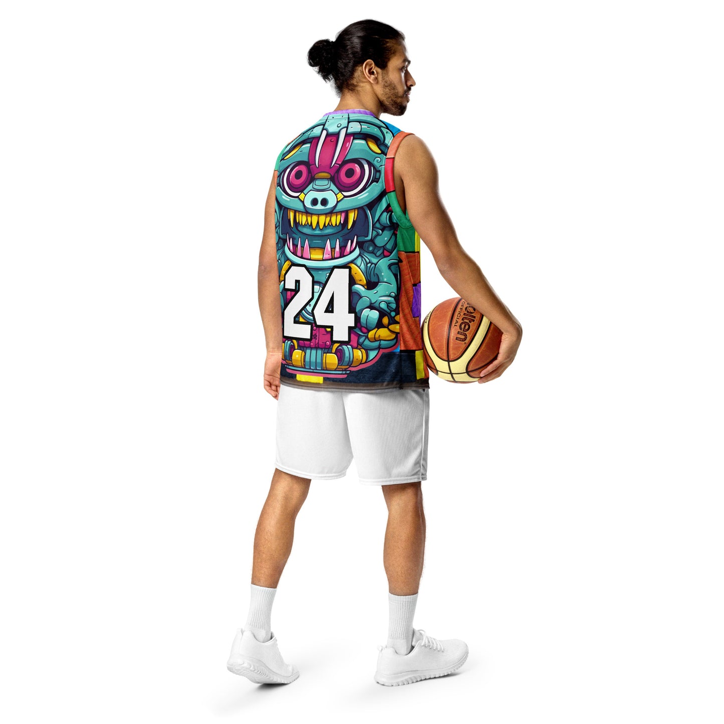 Gear Critter - Recycled unisex basketball jersey - Block Fusion Colorway