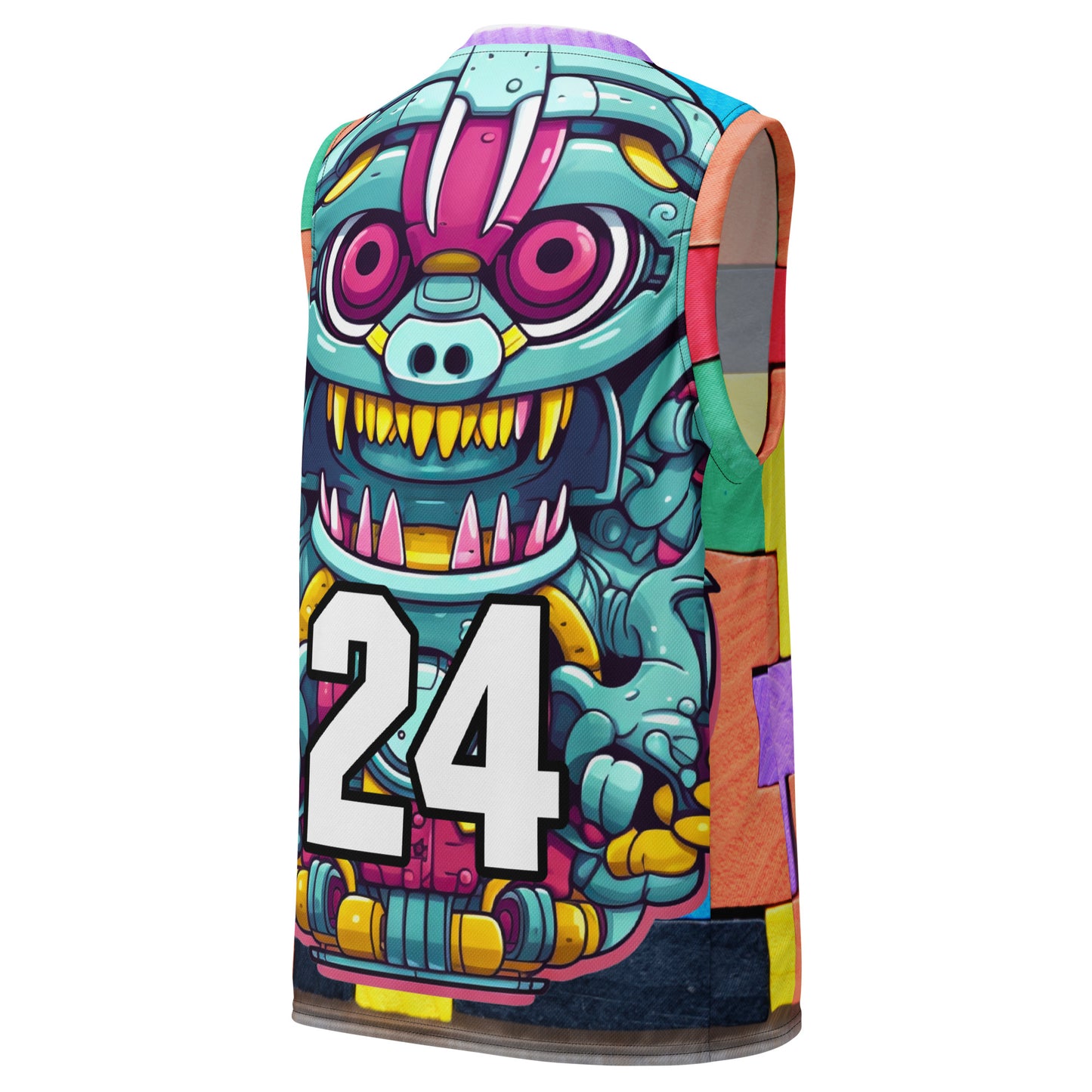 Gear Critter - Recycled unisex basketball jersey - Block Fusion Colorway