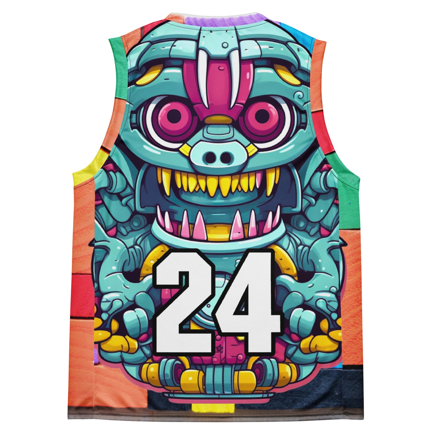 Gear Critter - Recycled unisex basketball jersey - Block Fusion Colorway