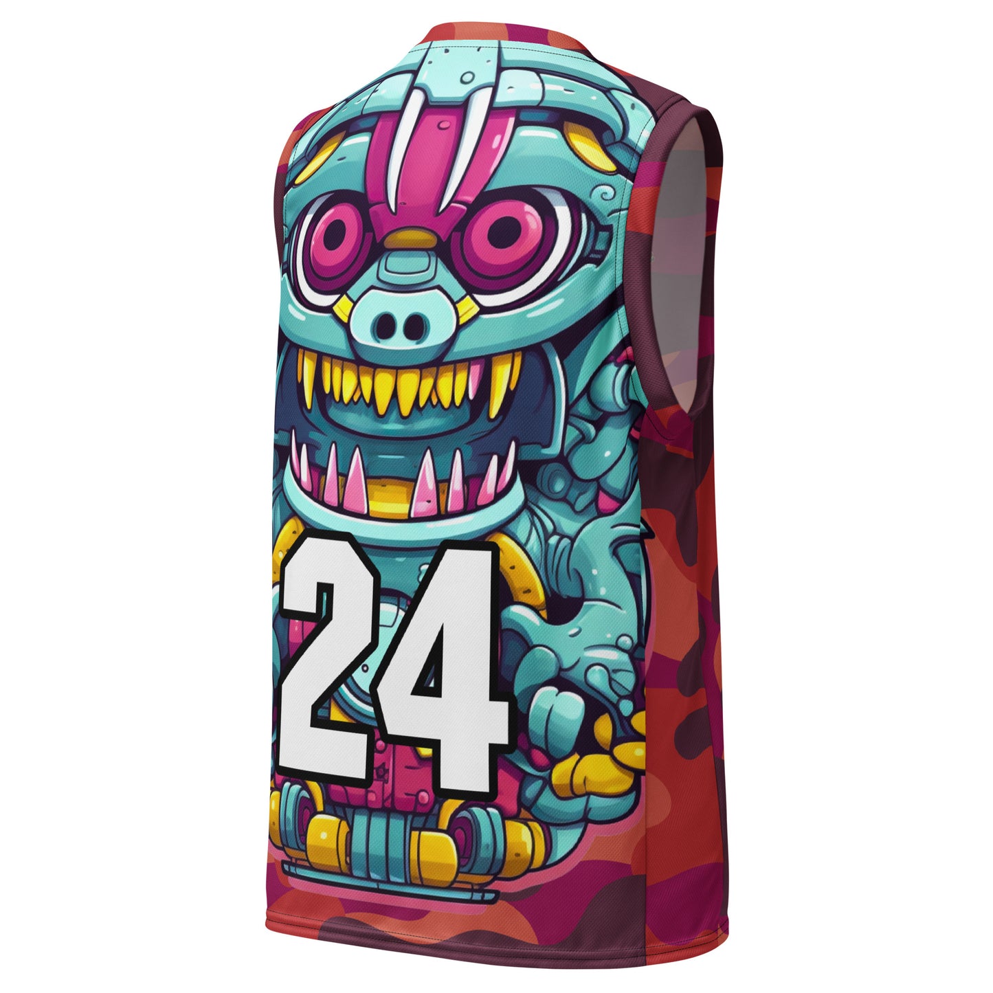 Gear Critter - Recycled unisex basketball jersey - Inferno Camo Colorway