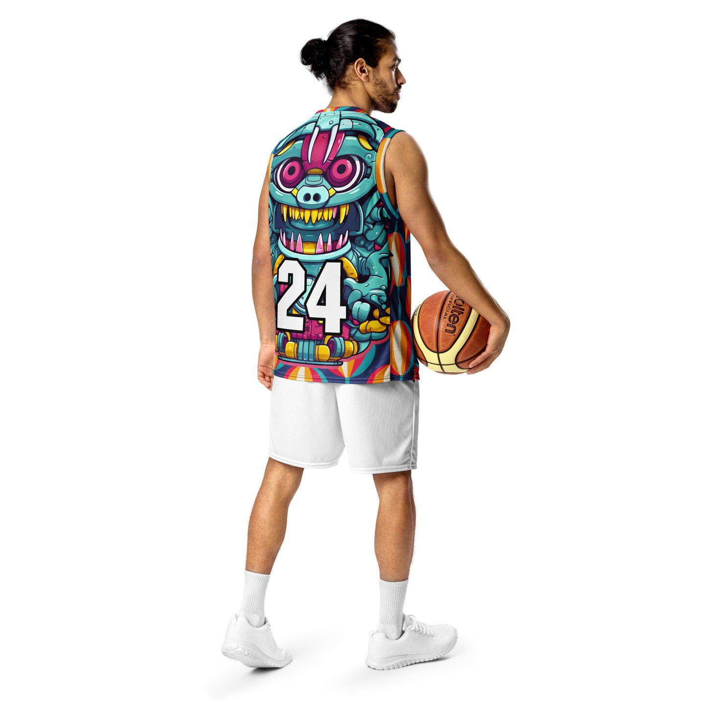 Gear Critter - Recycled unisex basketball jersey - Retro Carnival Colorway