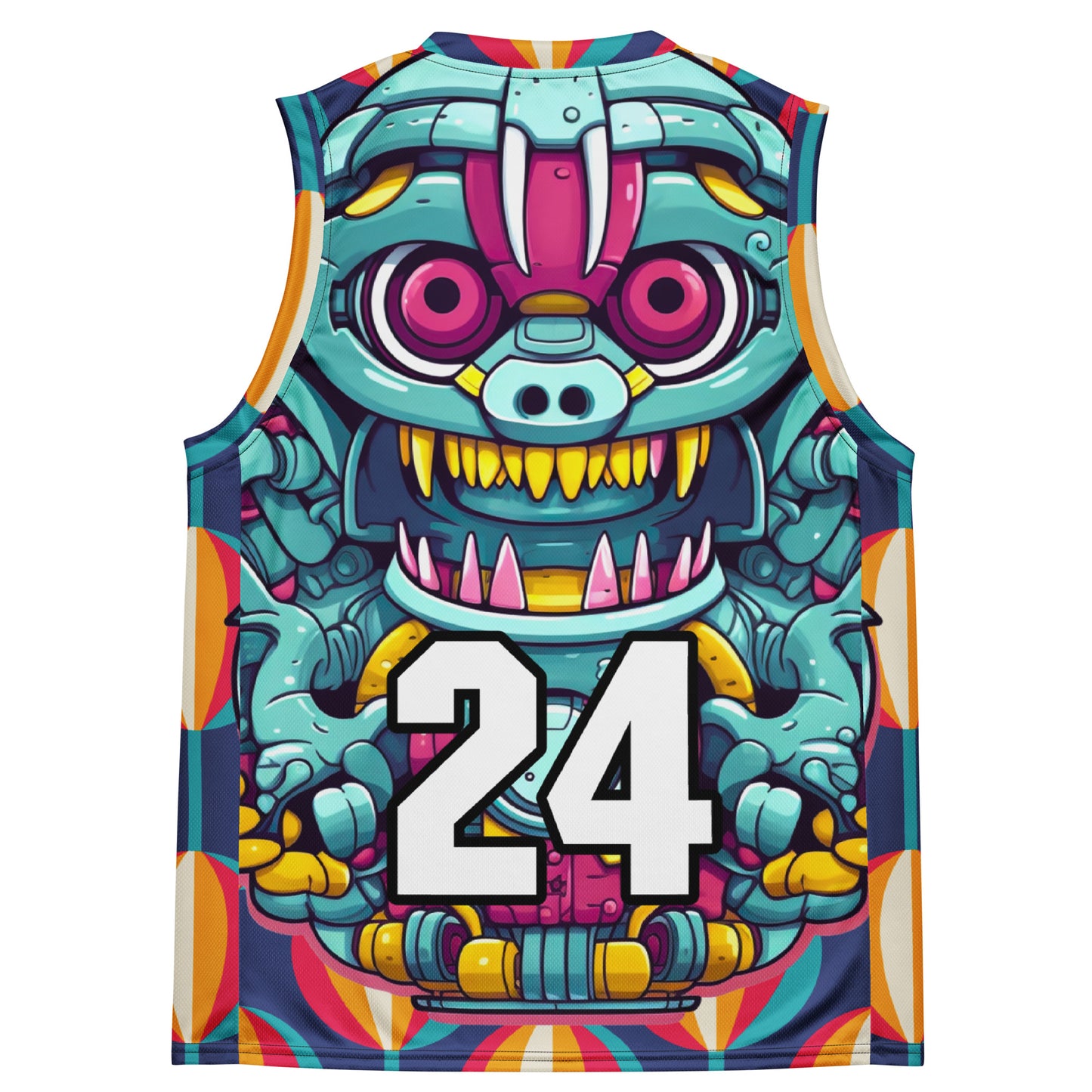 Gear Critter - Recycled unisex basketball jersey - Retro Carnival Colorway