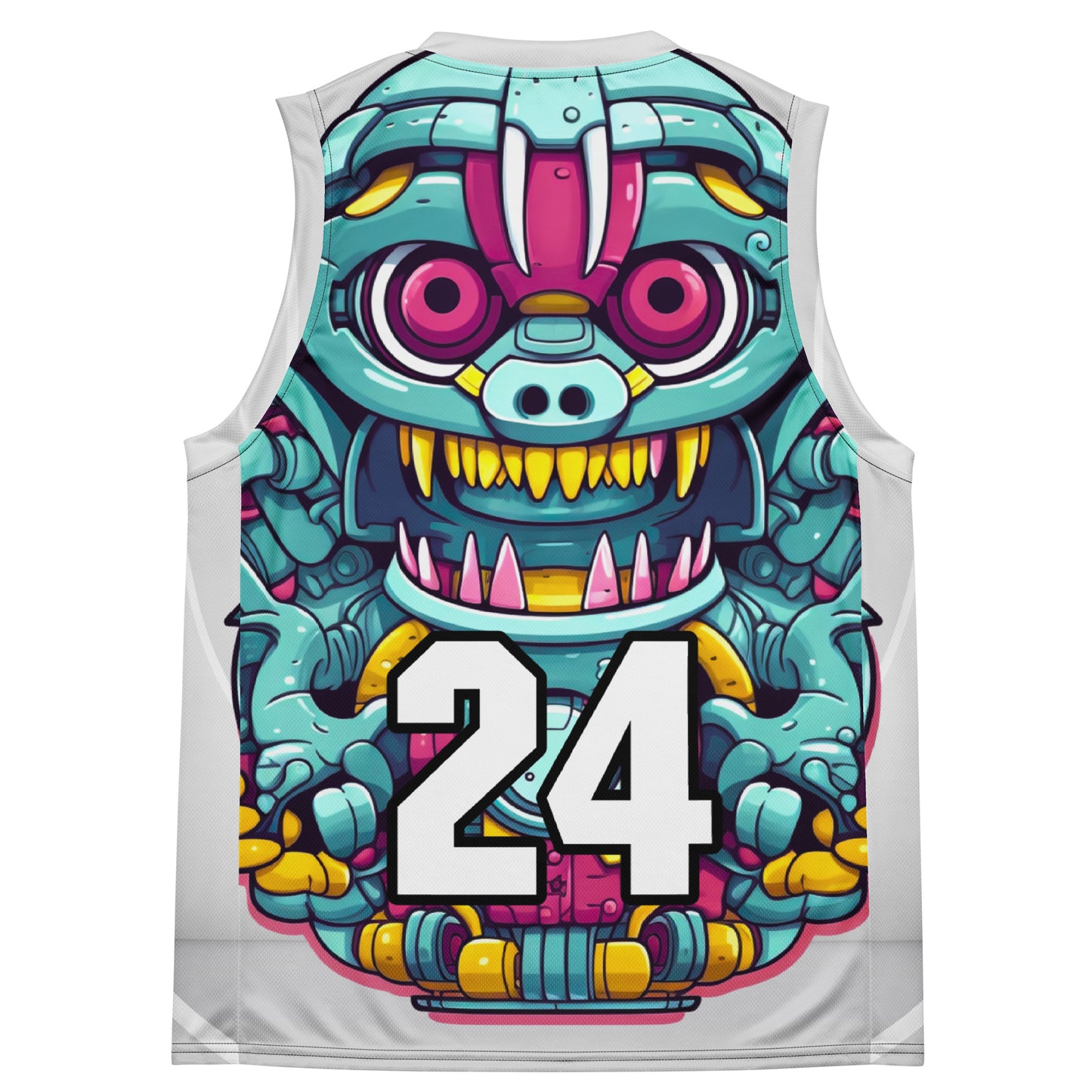 Gear Critter - Recycled unisex basketball jersey - Ivory Vortex Colorway