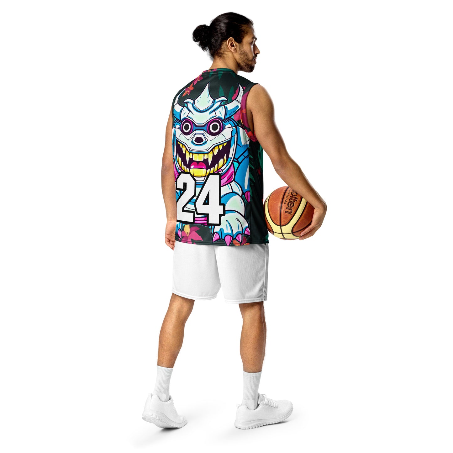 Kind Claw - Recycled unisex basketball jersey - Midnight Jungle Colorway