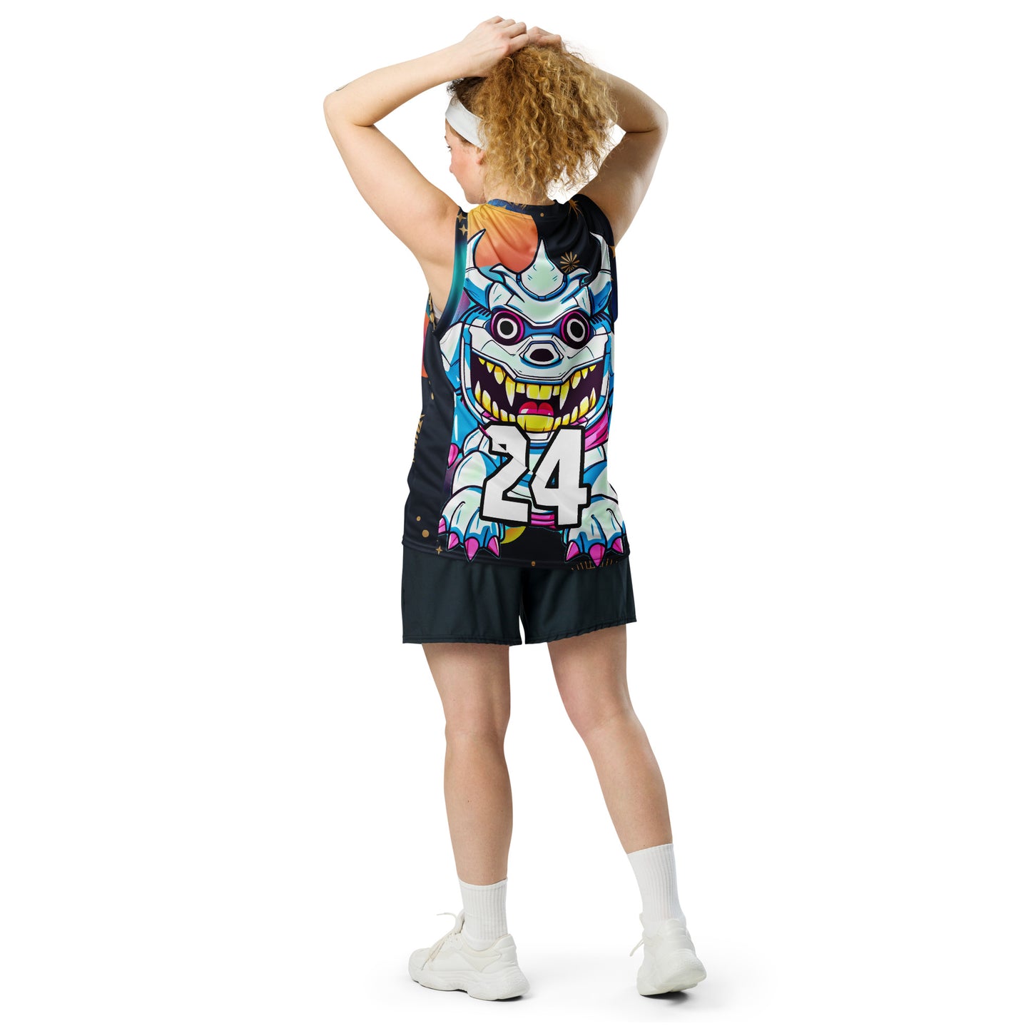 Kind Claw - Recycled unisex basketball jersey - Nebula Night Colorway