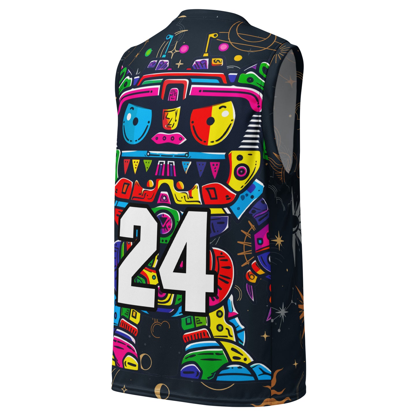 Robo Rebel - Recycled unisex basketball jersey - Starry Odyssey Colorway