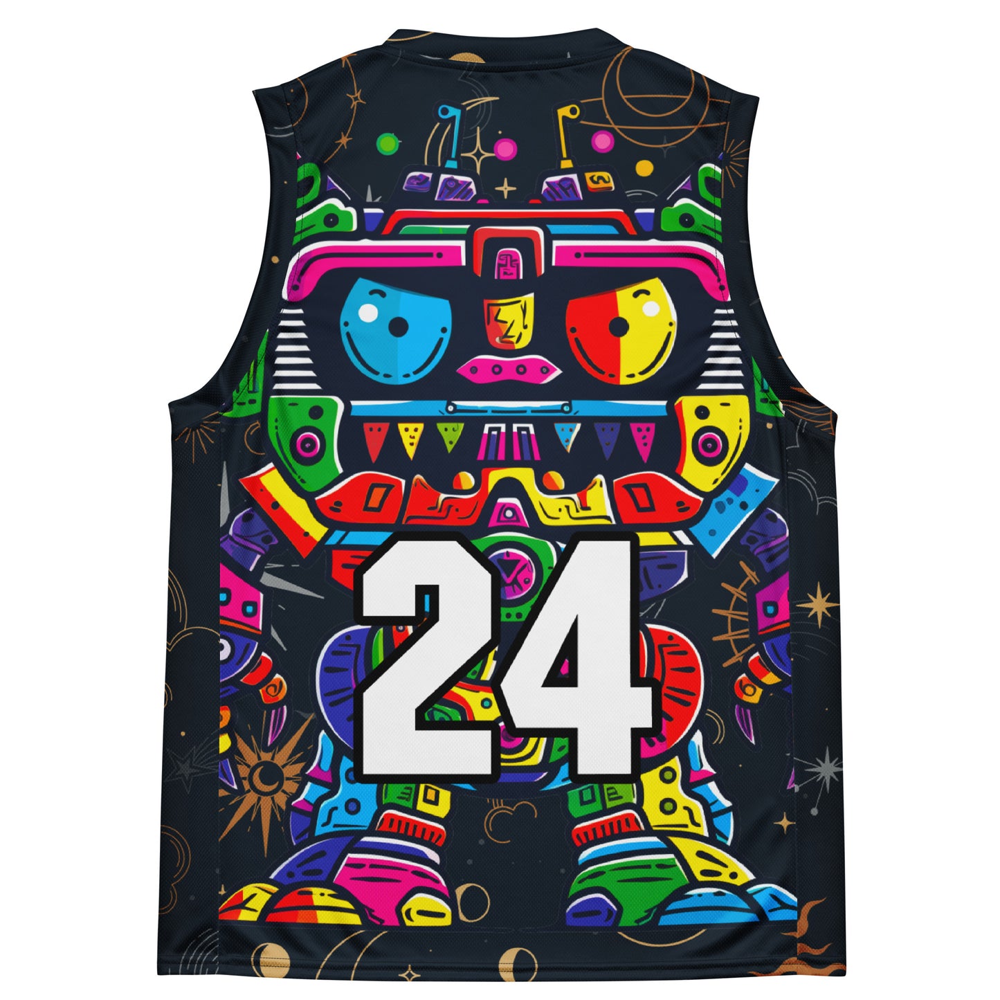 Robo Rebel - Recycled unisex basketball jersey - Starry Odyssey Colorway