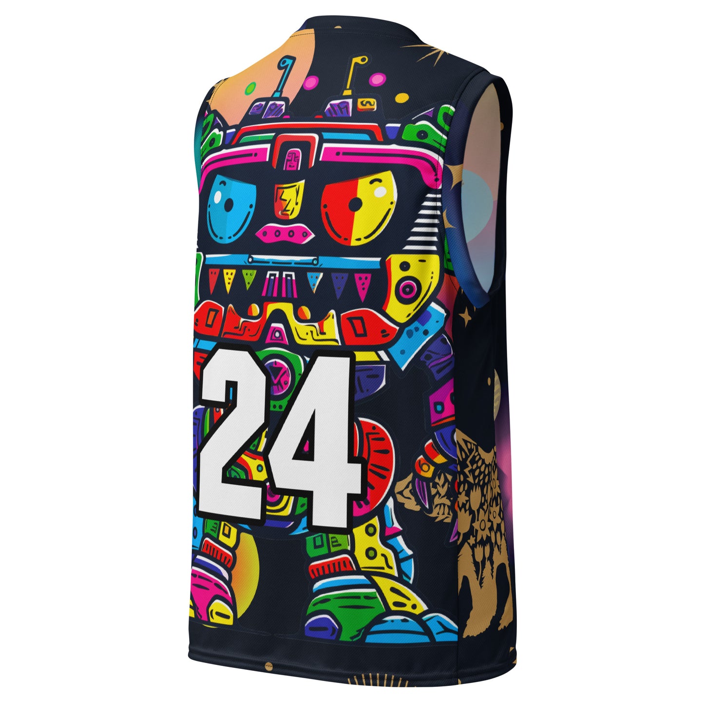 Robo Rebel - Recycled unisex basketball jersey - Nebula Night Colorway