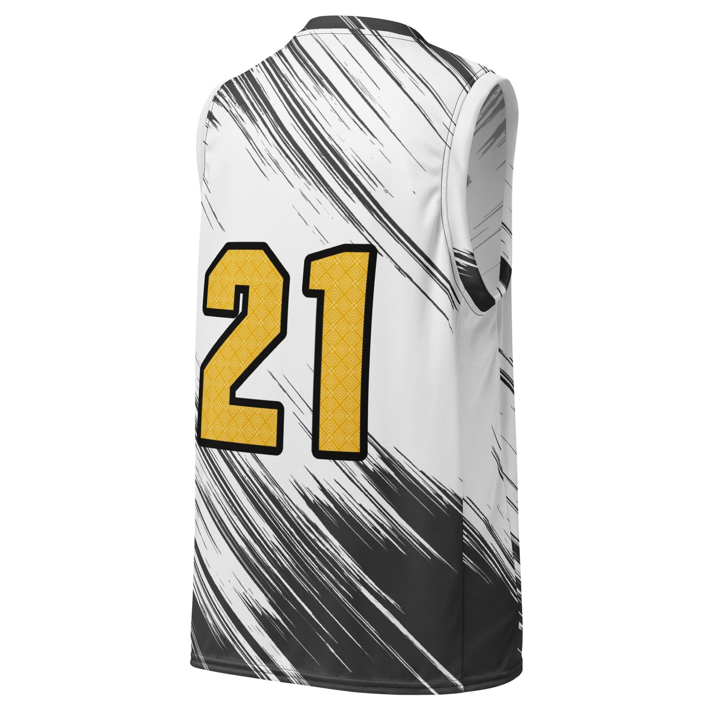 Bengal Brilliance - Recycled unisex basketball jersey - Abstract Black and White