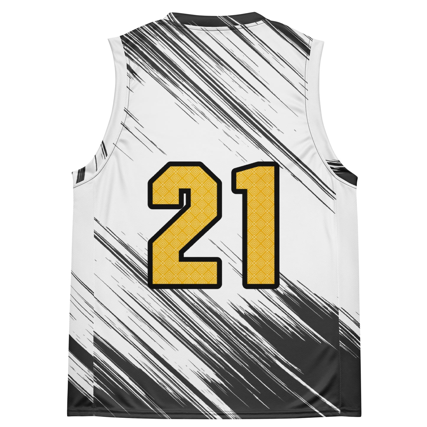 Bengal Brilliance - Recycled unisex basketball jersey - Abstract Black and White