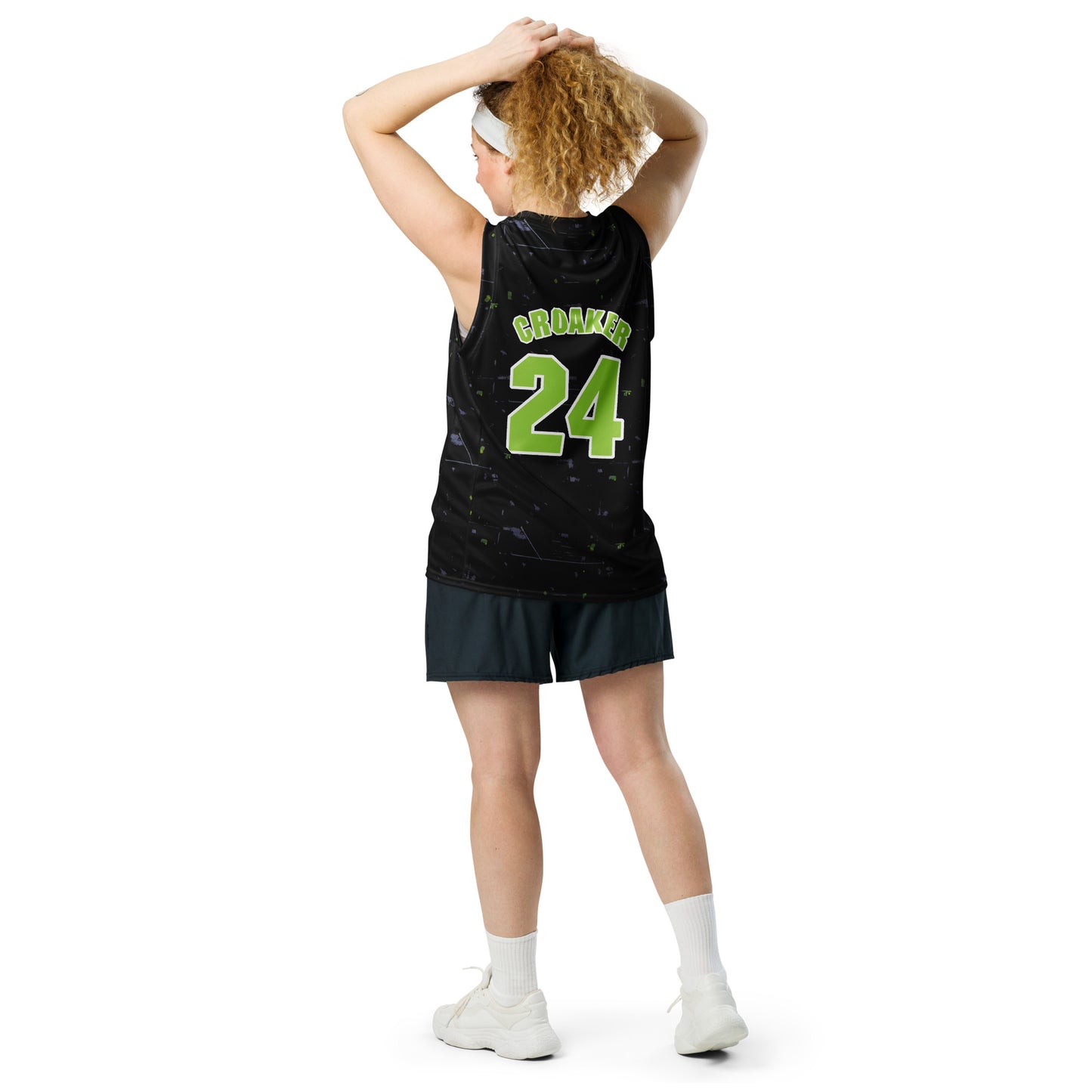 Quantum Croaker - Recycled unisex basketball jersey