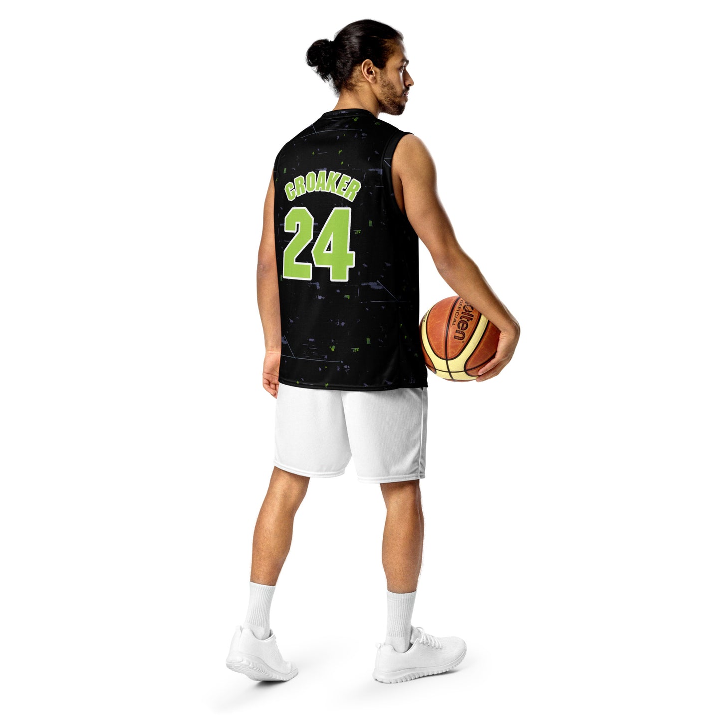 Quantum Croaker - Recycled unisex basketball jersey