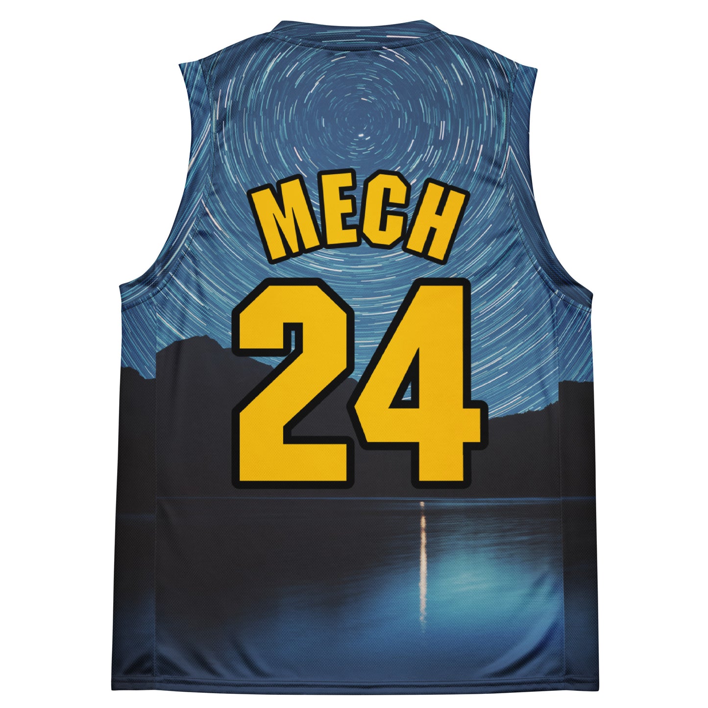 Mech Bushido Guardian - Recycled unisex basketball jersey - Lake