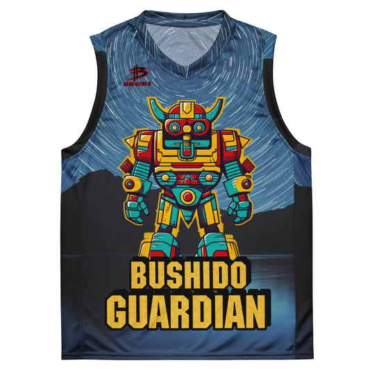 Mech Bushido Guardian - Recycled unisex basketball jersey - Lake