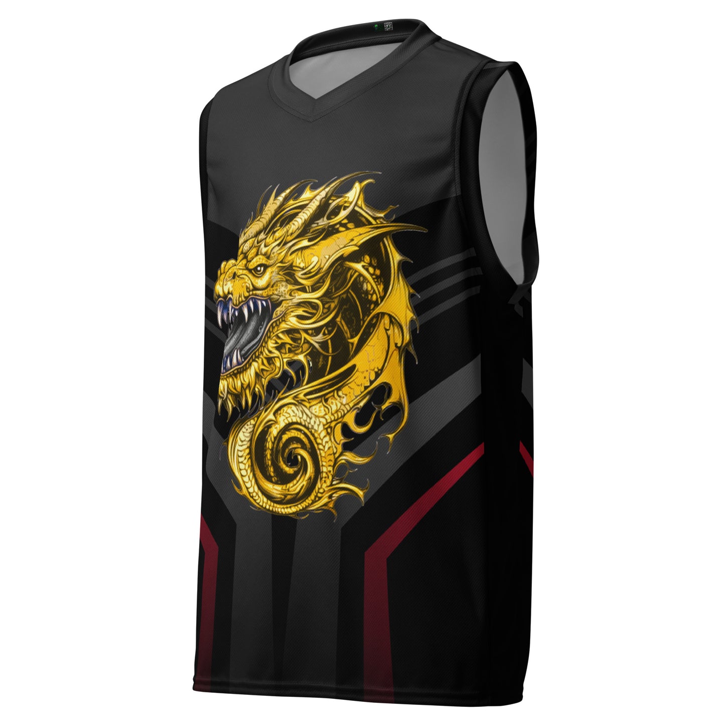 Zephyrion - Recycled unisex basketball jersey - Black