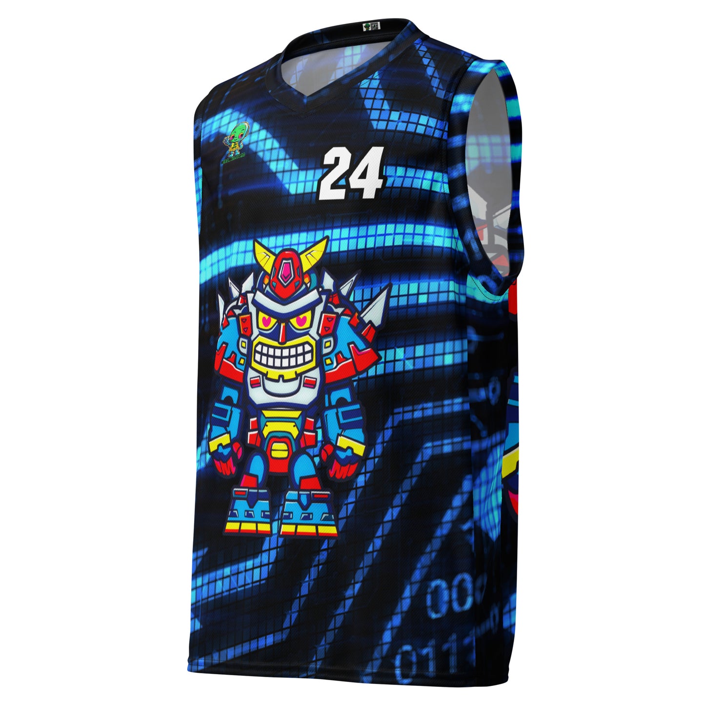 Robo Ranger - Recycled unisex basketball jersey - Digital Pulse