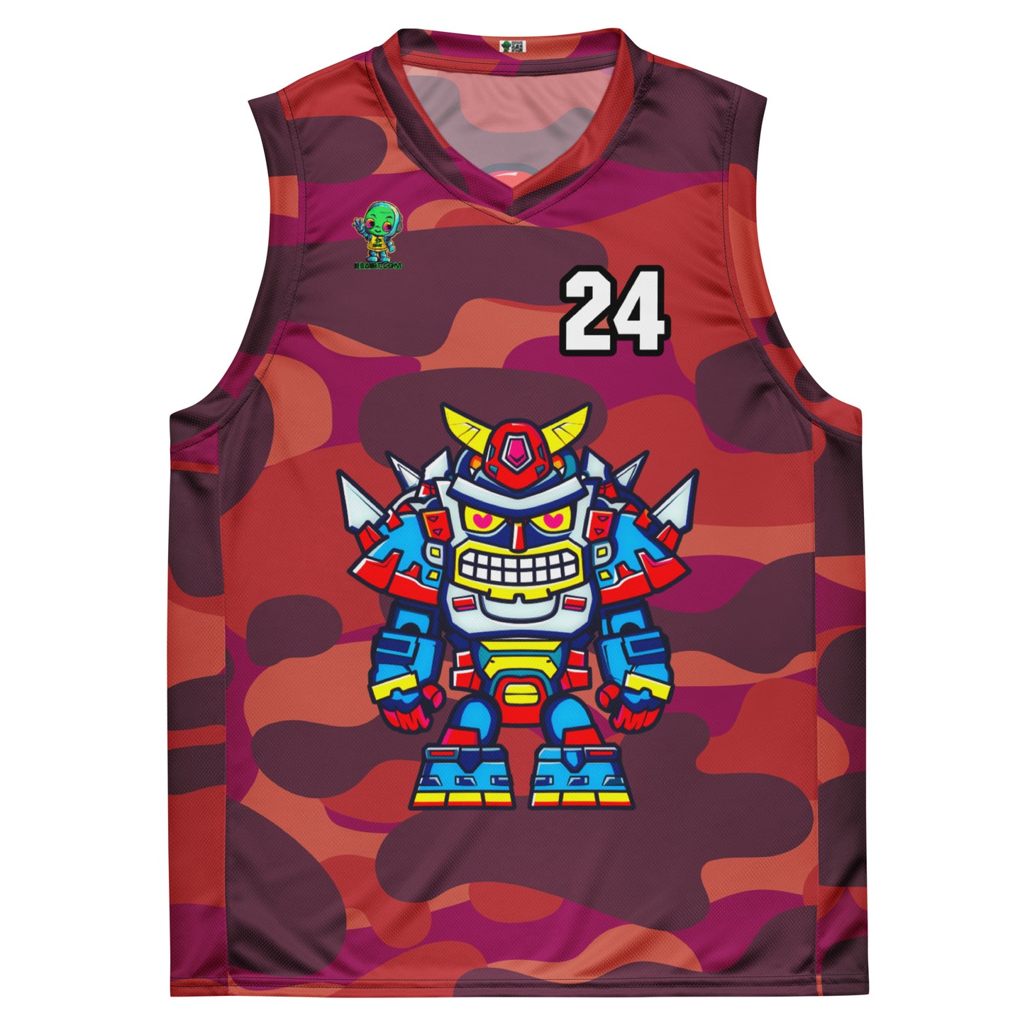 Robo Ranger - Recycled unisex basketball jersey - Inferno Camo