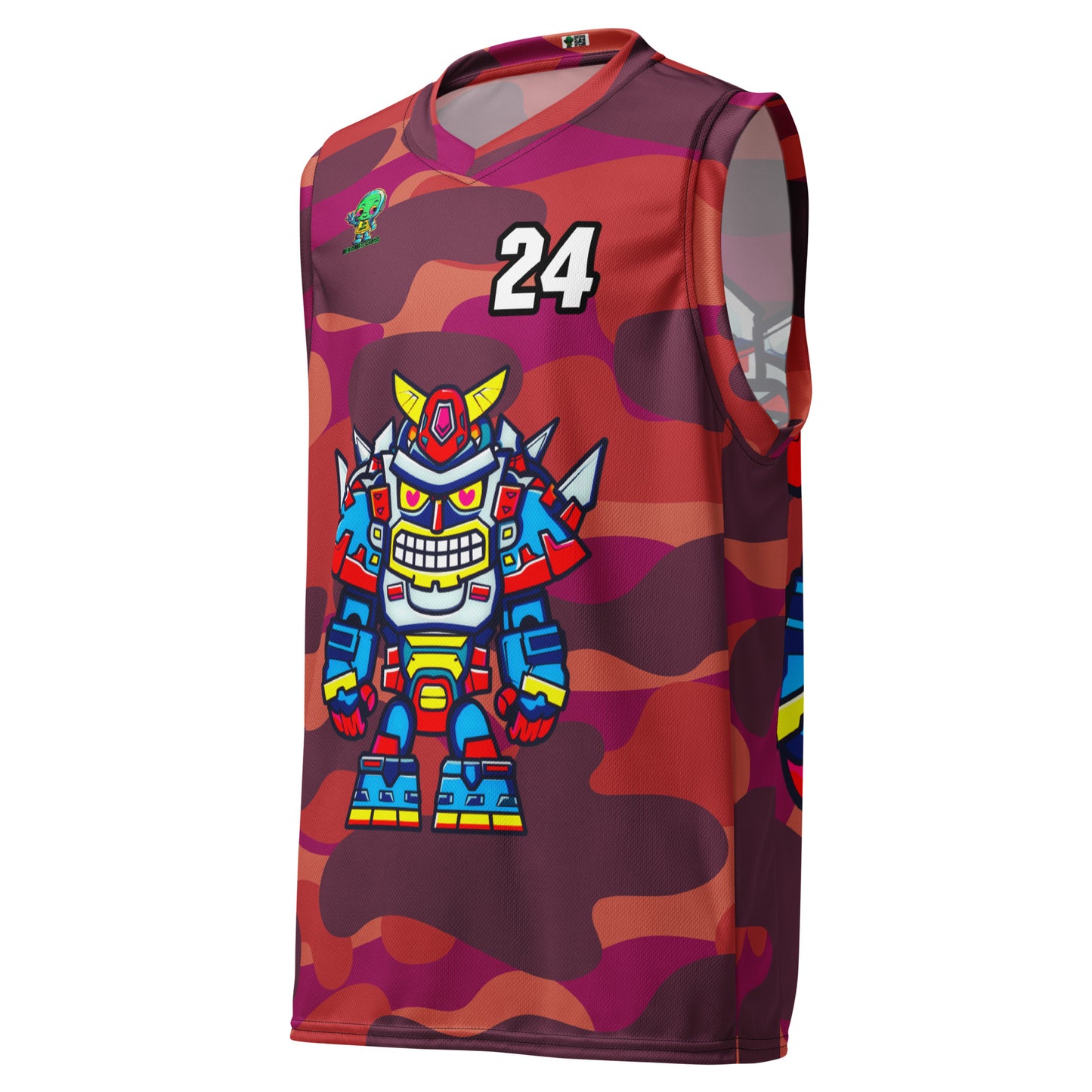 Robo Ranger - Recycled unisex basketball jersey - Inferno Camo