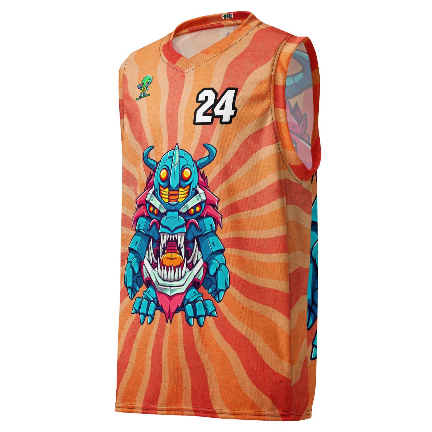 Rex the Reactor Watcher - Recycled unisex basketball jersey - Solar Flare