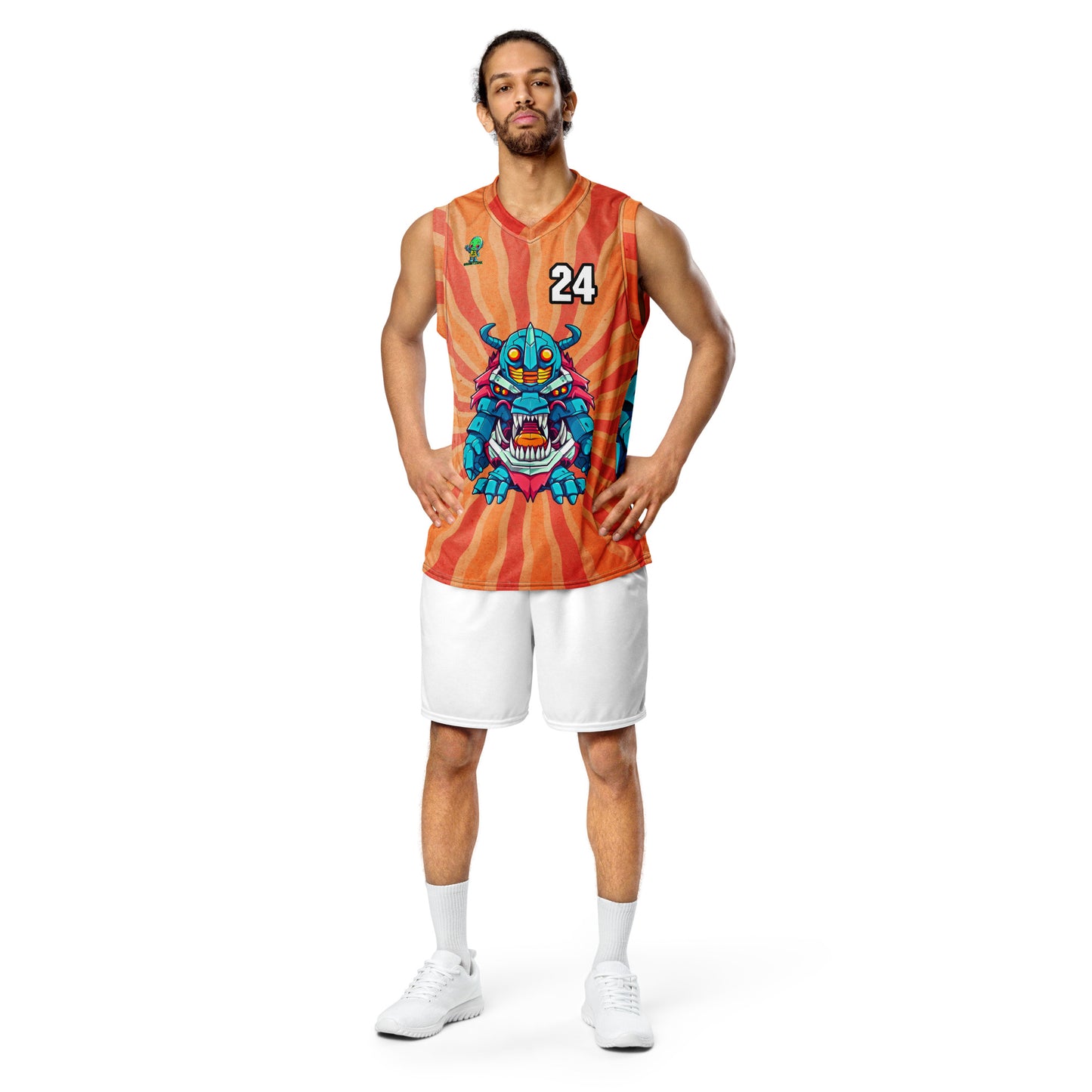 Rex the Reactor Watcher - Recycled unisex basketball jersey - Solar Flare