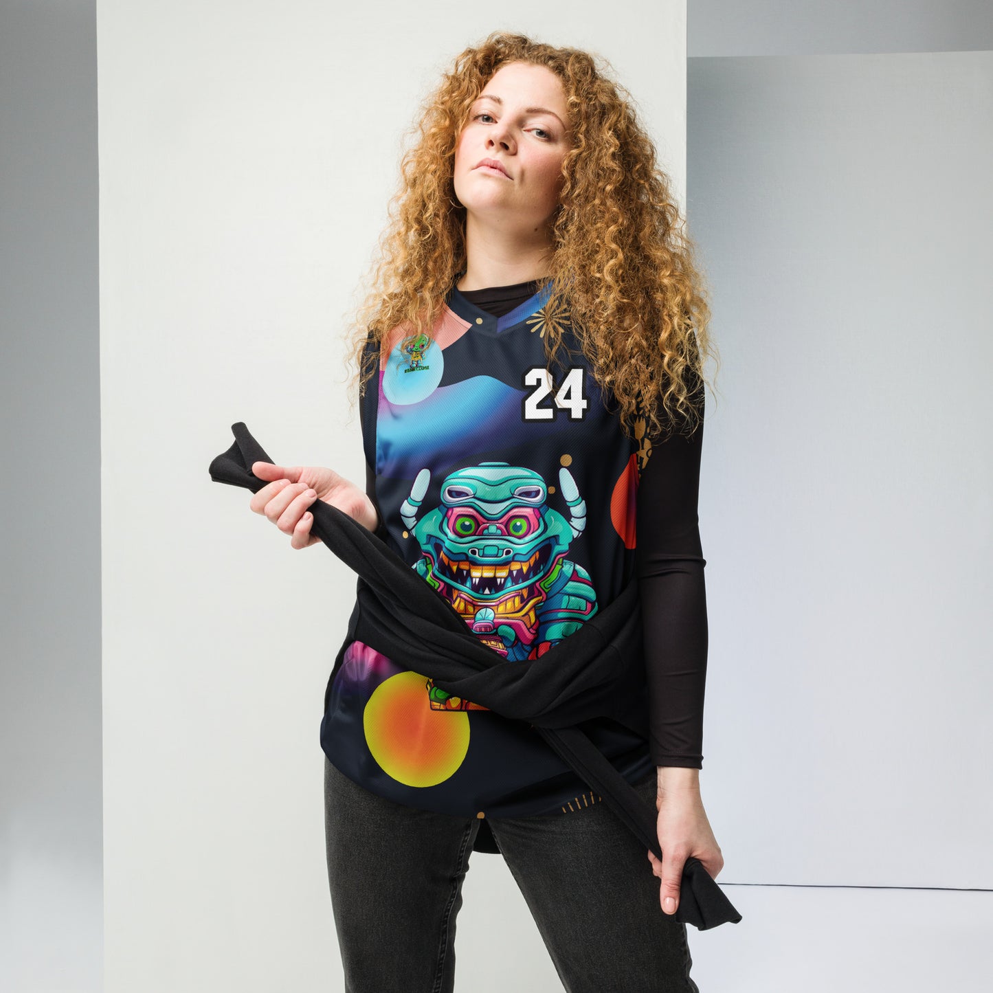 Astro Protector - Recycled unisex basketball jersey - Nebula Night Colorway