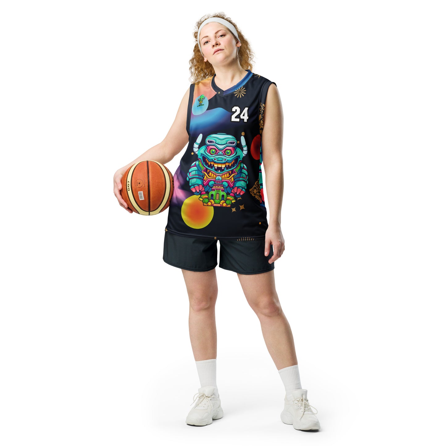 Astro Protector - Recycled unisex basketball jersey - Nebula Night Colorway