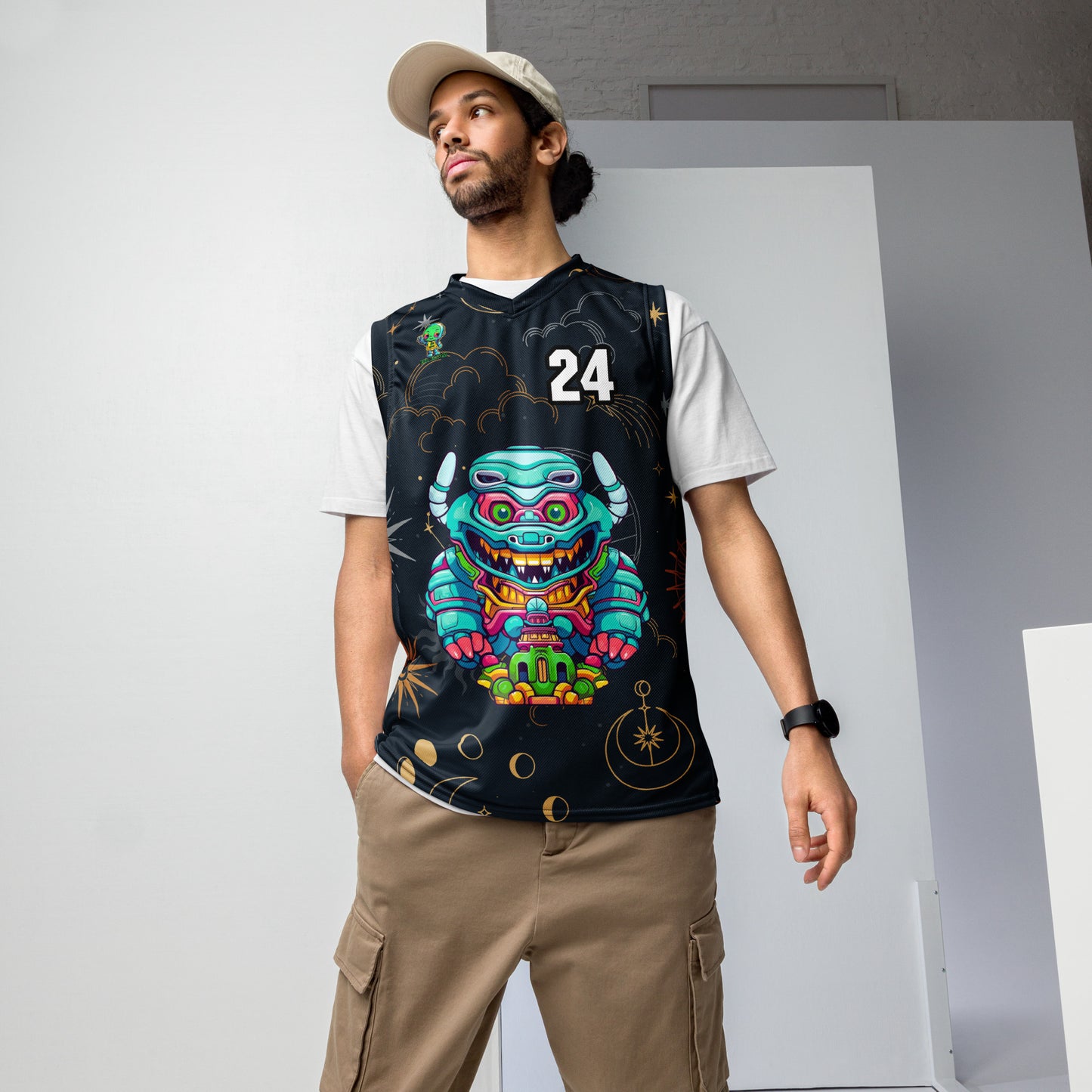 Astro Protector - Recycled unisex basketball jersey - Starry Odyssey Colorway