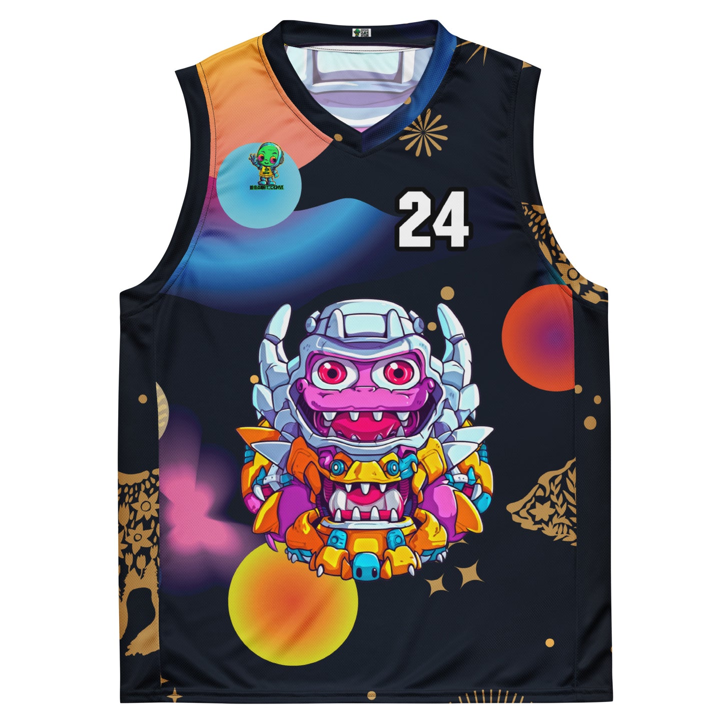 Cyber Critter - Recycled unisex basketball jersey - Nebula Night Colorway