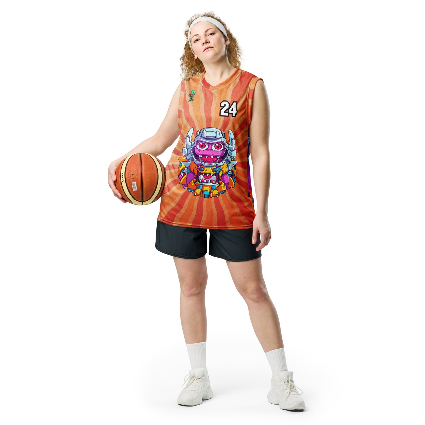 Cyber Critter - Recycled unisex basketball jersey - Solar Flare Colorway